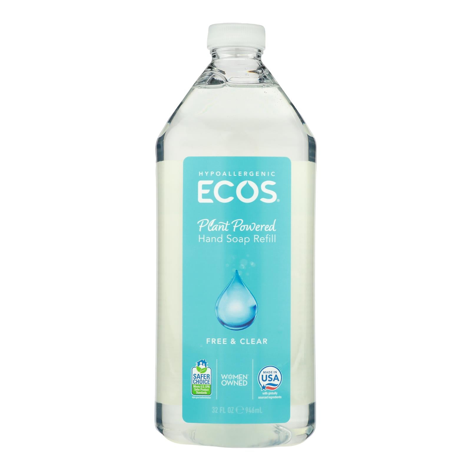 Ecos Hand Soap - Free And Clear - Case Of 6 - 32 Fl Oz.
