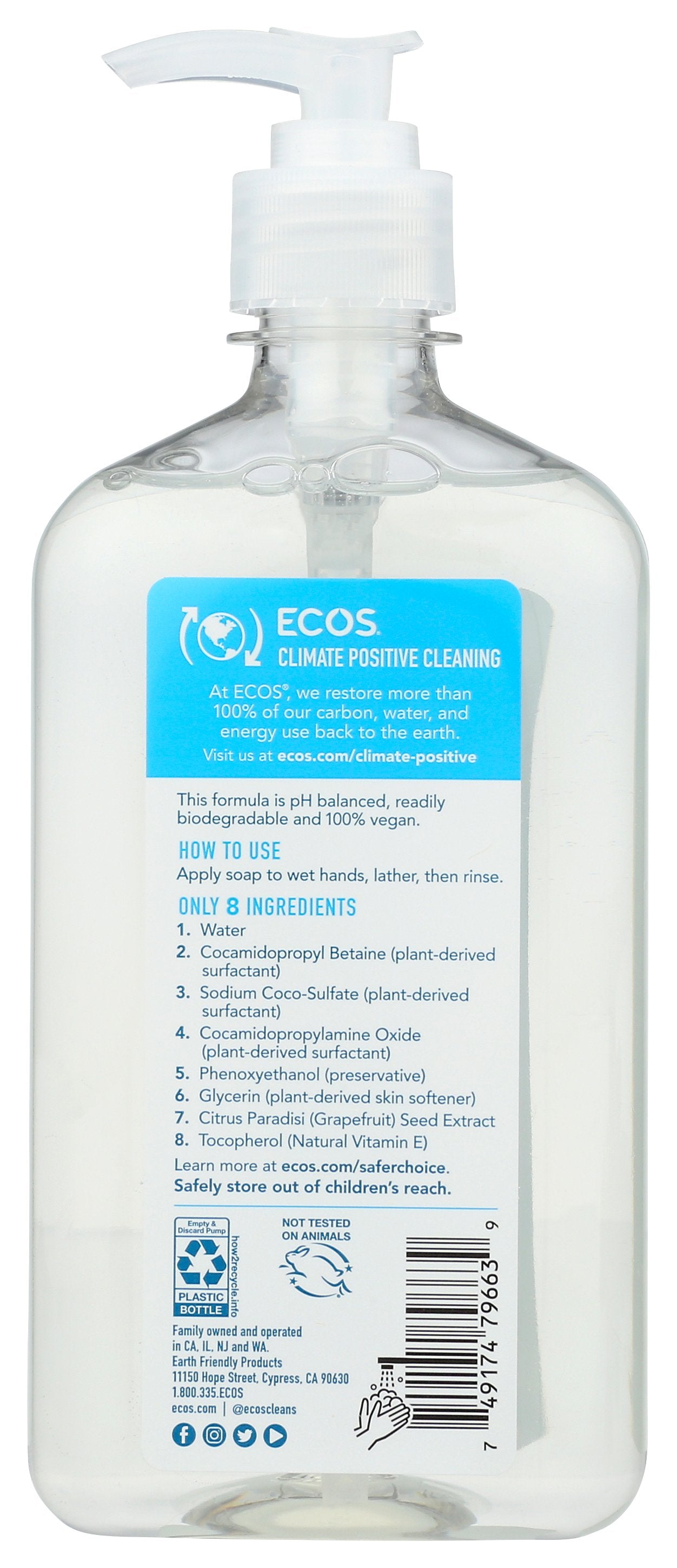 ECOS HAND SOAP FREE CLR 17Z