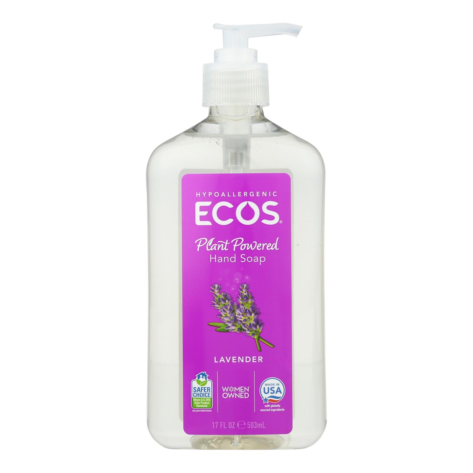 Earth Friendly Hand Soap - Lavender - Case Of 6 - 17 Fl Oz.