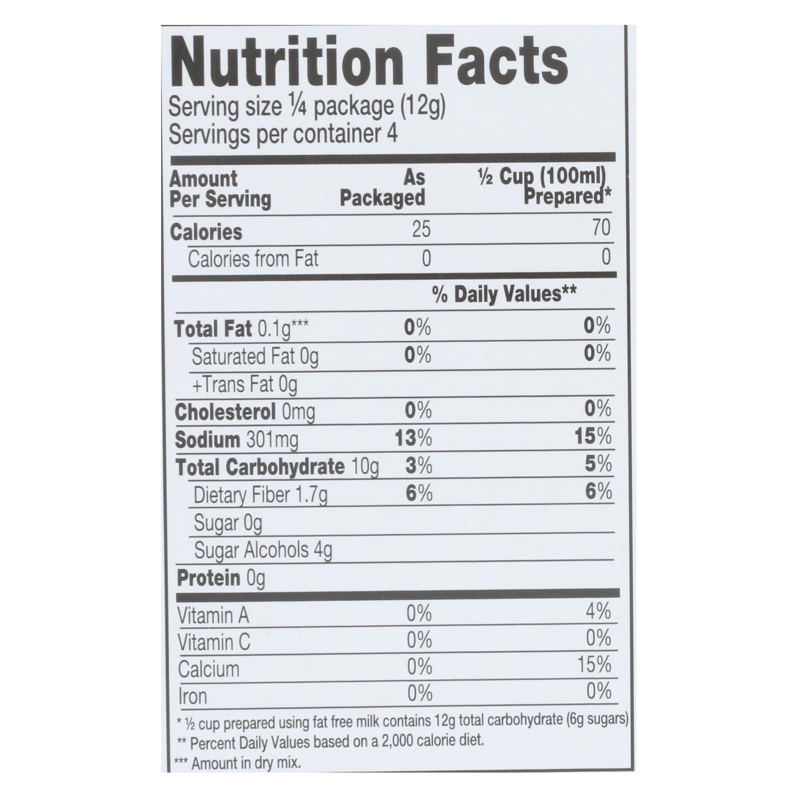 Simply Delish - Pudding Mix Strawberry - Case of 6-1.7 OZ