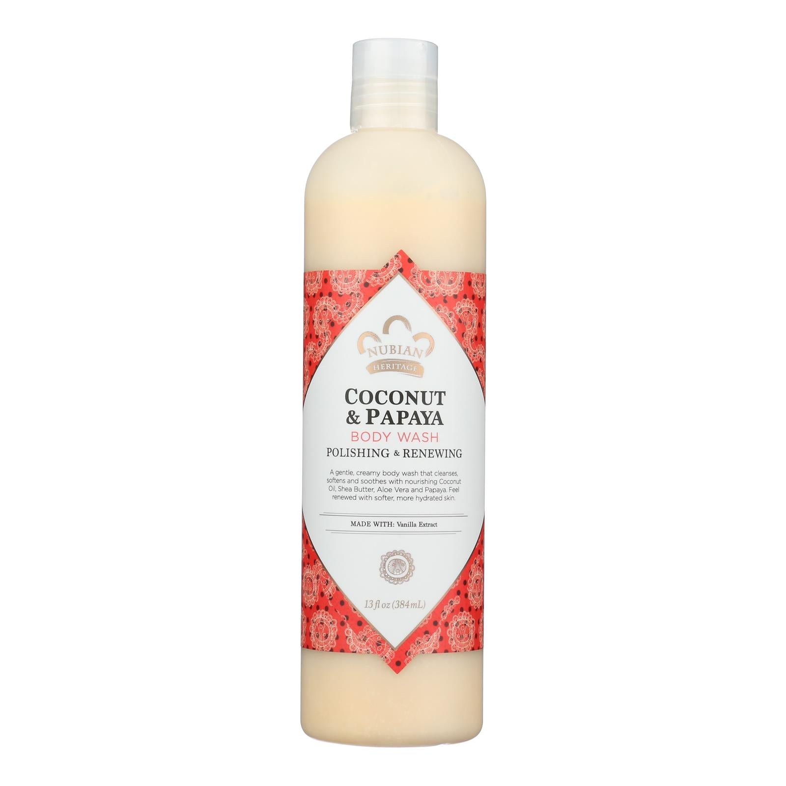 Nubian Heritage Body Wash Coconut And Papaya - 13 Fl Oz