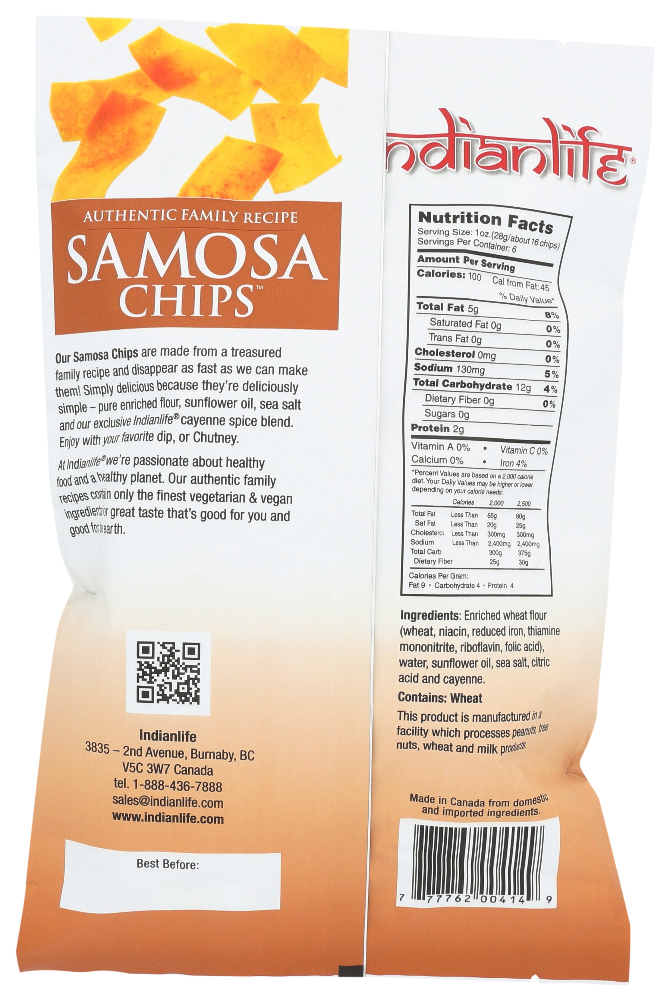 INDIANLIFE CHIP PRETZEL SAMOSA - Case of 12