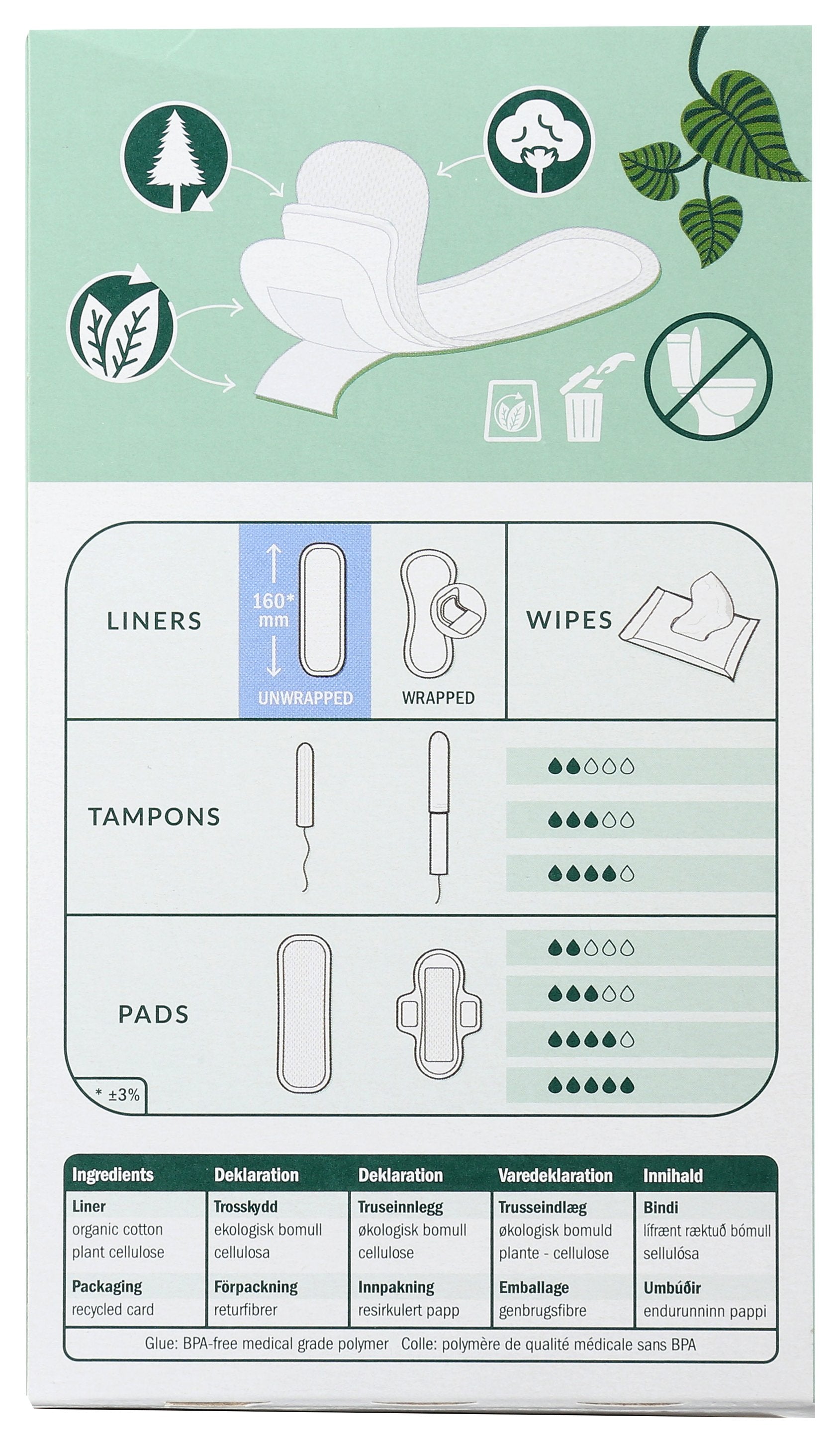 NATRACARE PANTY LINER MINI BREATHBL - Case of 5