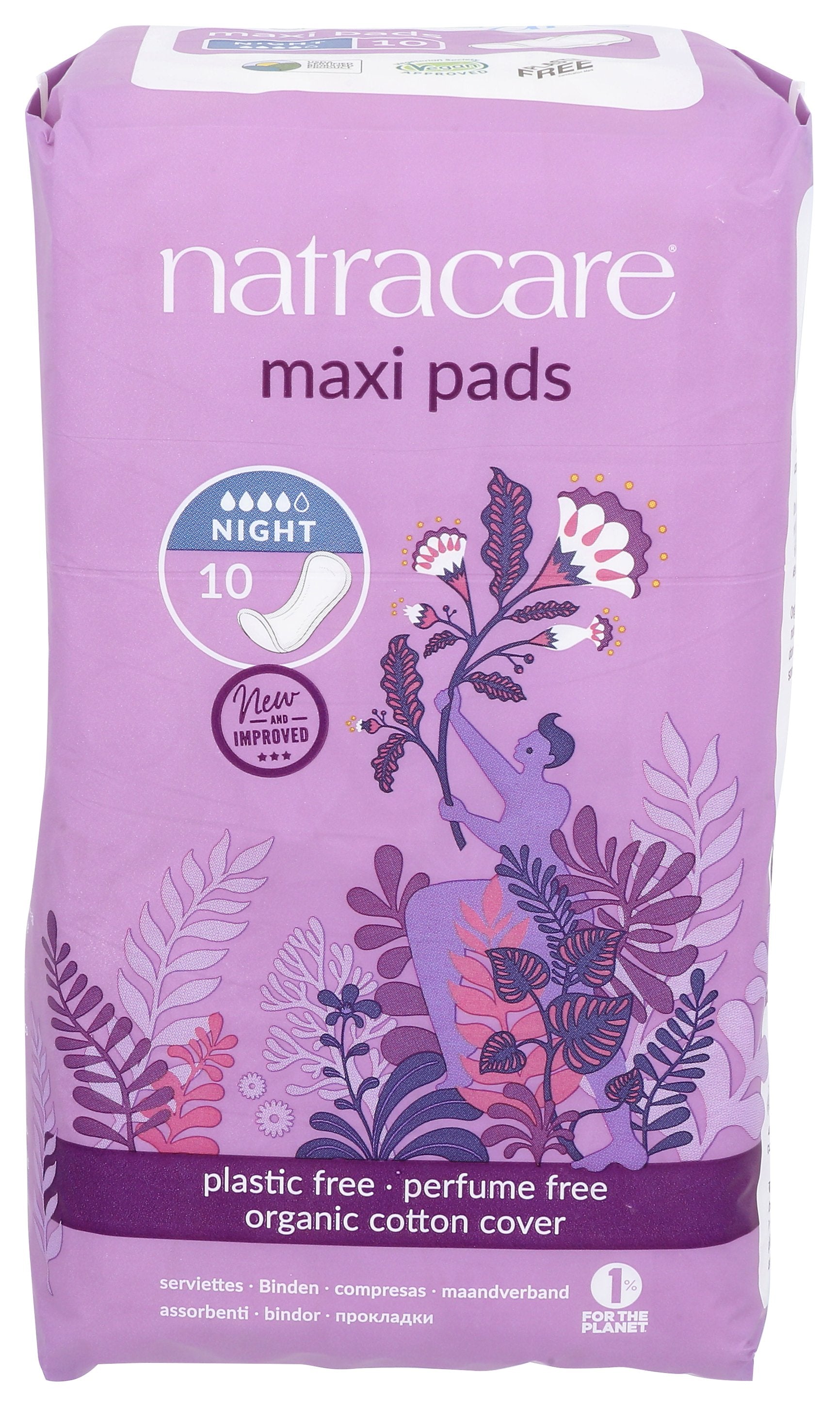 NATRACARE PADS NIGHT TIME MAXI - Case of 3