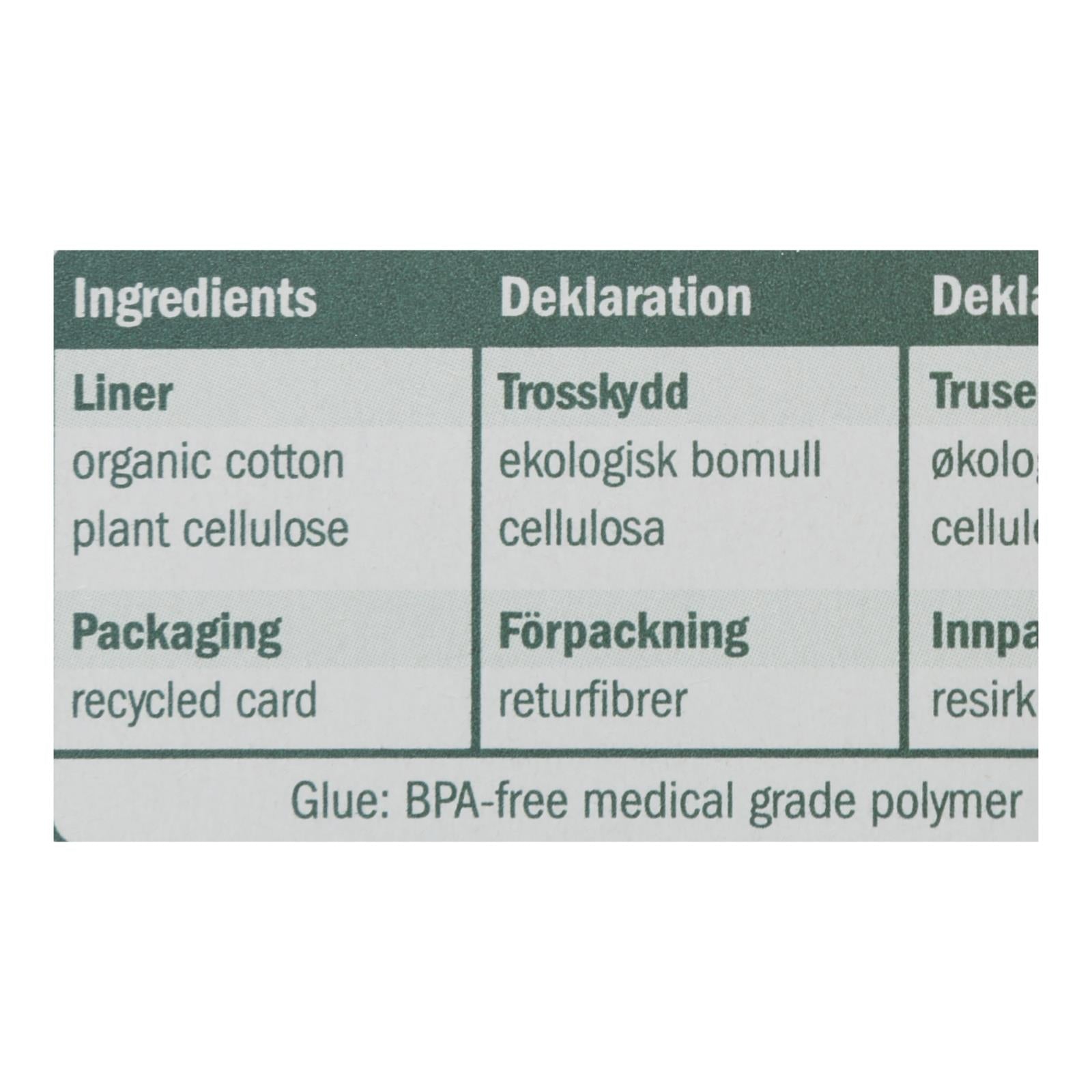 Natracare Ultra Thin Organic Cotton Panty Liners - 22 Pack