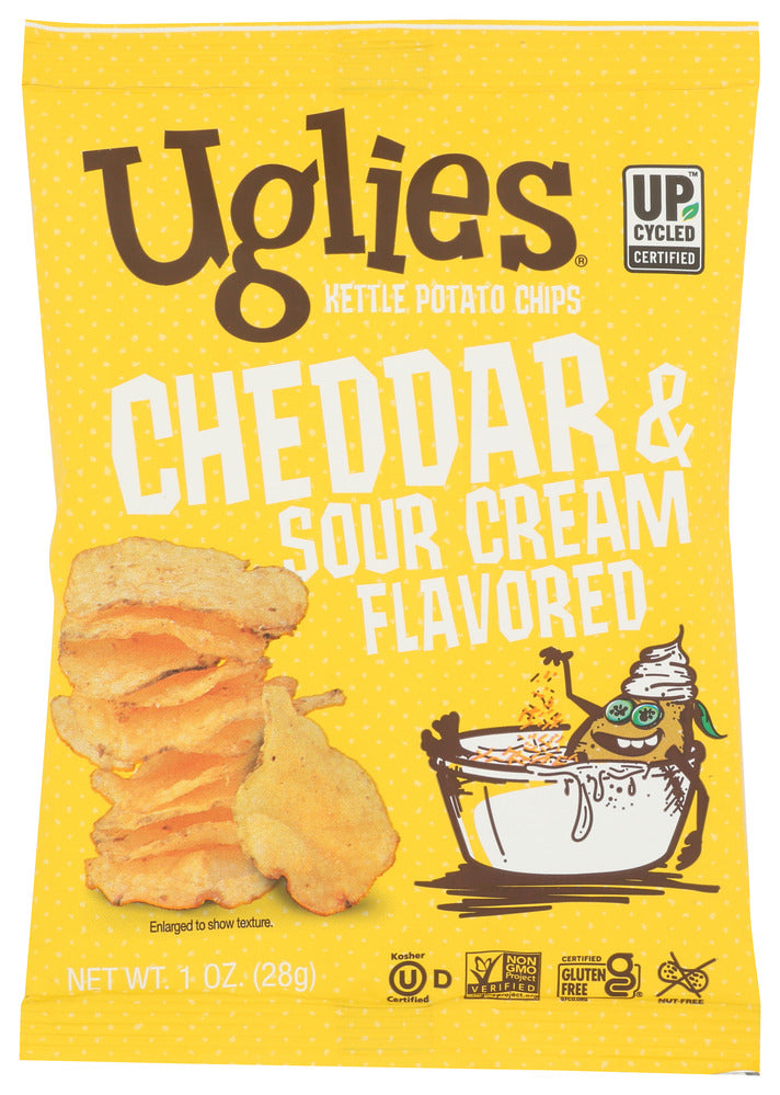 Uglies Chips Cheddar N Sour Cream - Pack of 32 - 1 oz