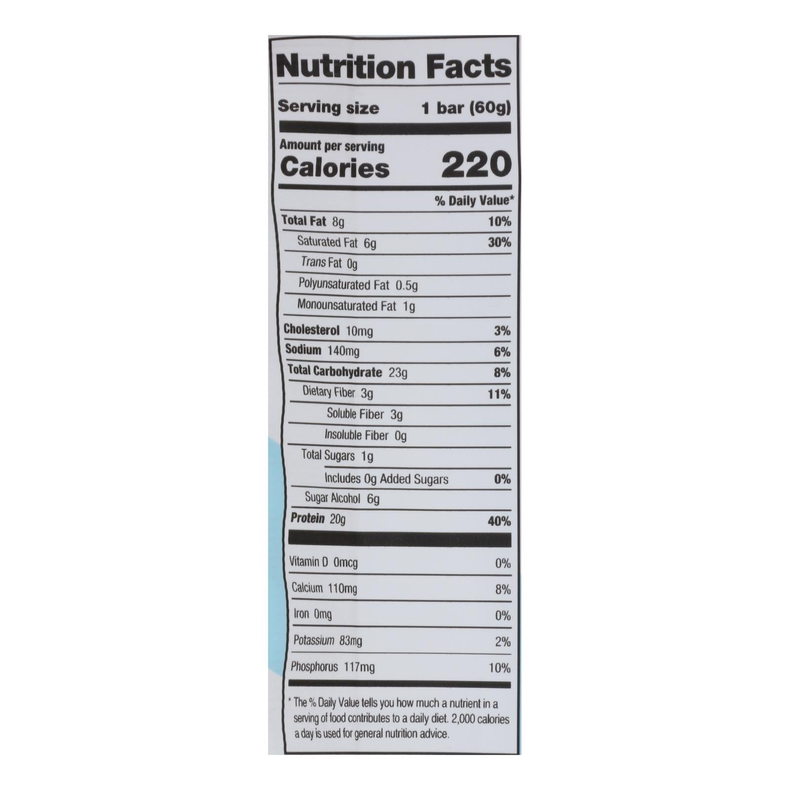 One Birthday Cake Flavored Protein Bar - Case Of 12 - 60 Grm