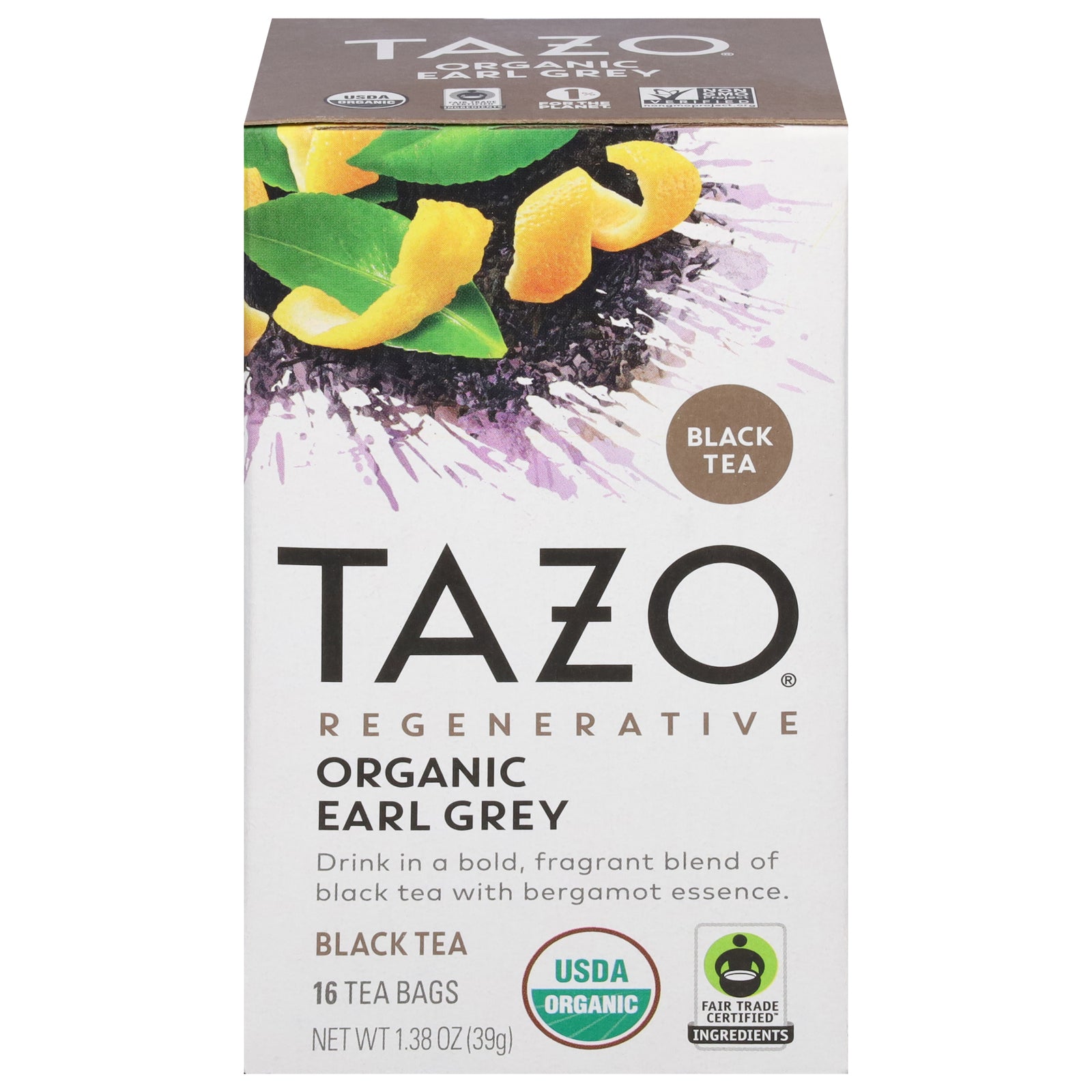 Tazo Tea - Tea Organic Black Earl Grey - Case of 6-16 Bags