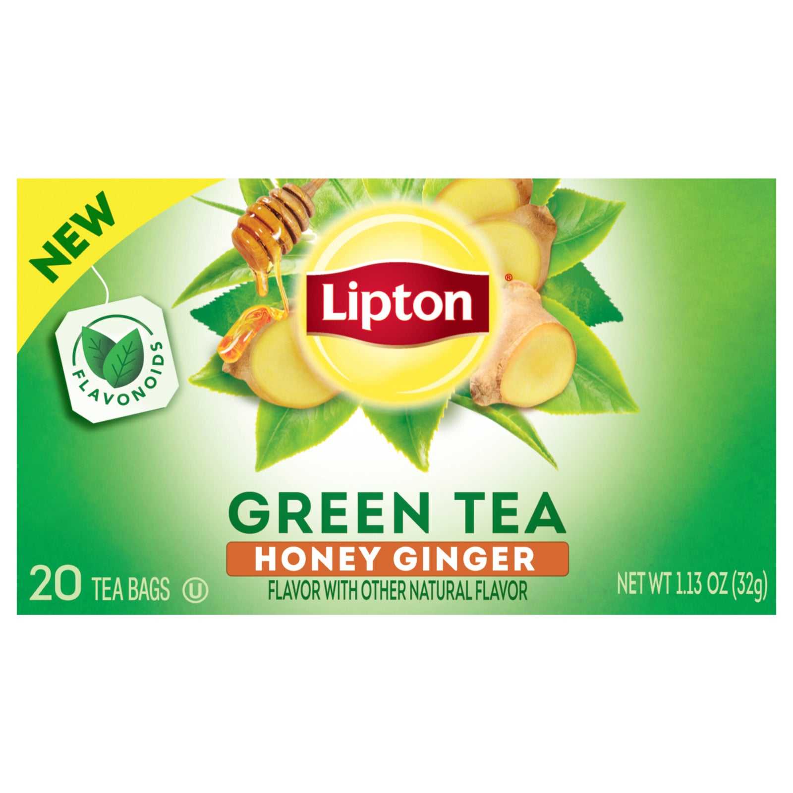Lipton - Tea Green Honey Ginger - CS of 6-20 CT