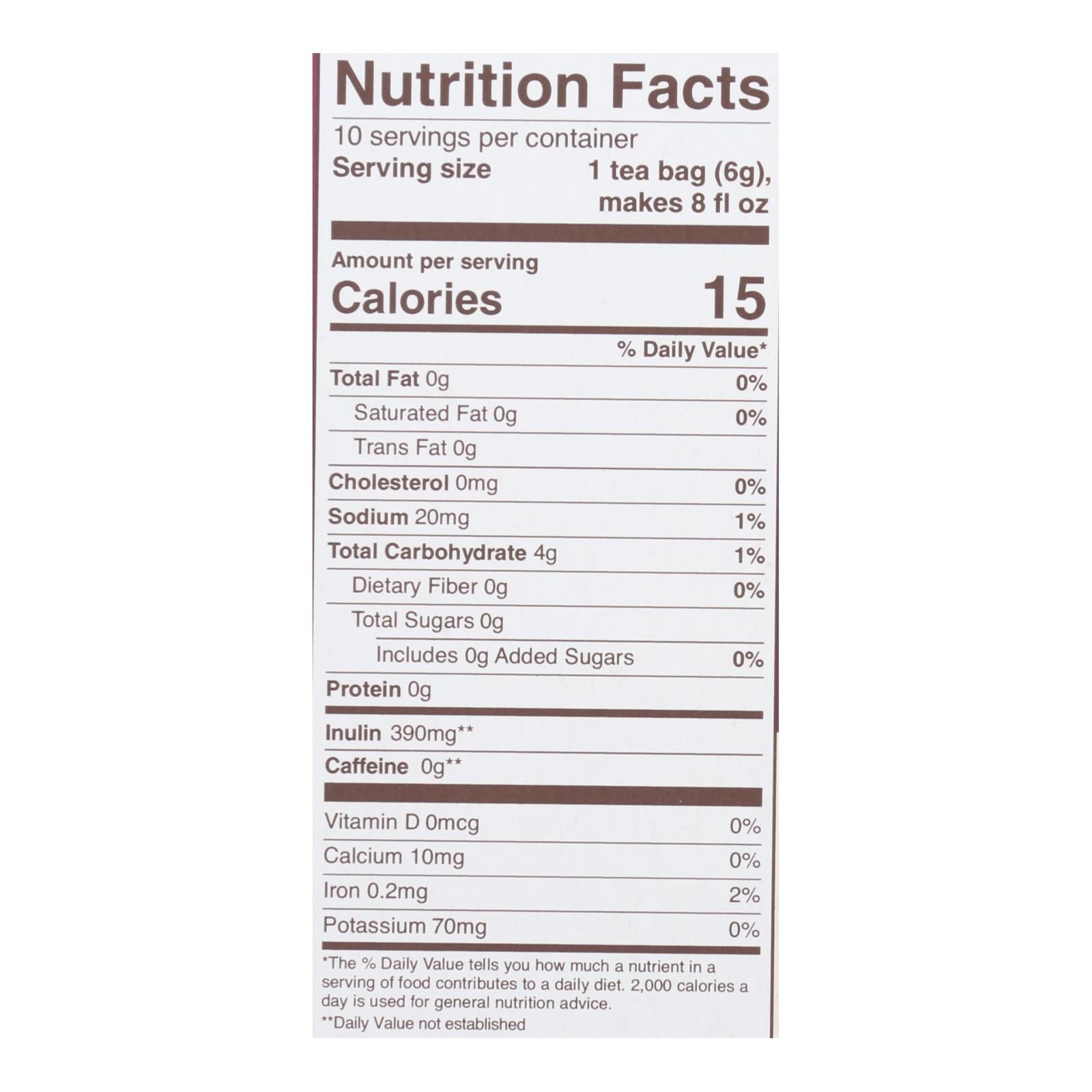 Teeccino Herbal Coffee Vanilla Nut - 10 Tea Bags - Case Of 6