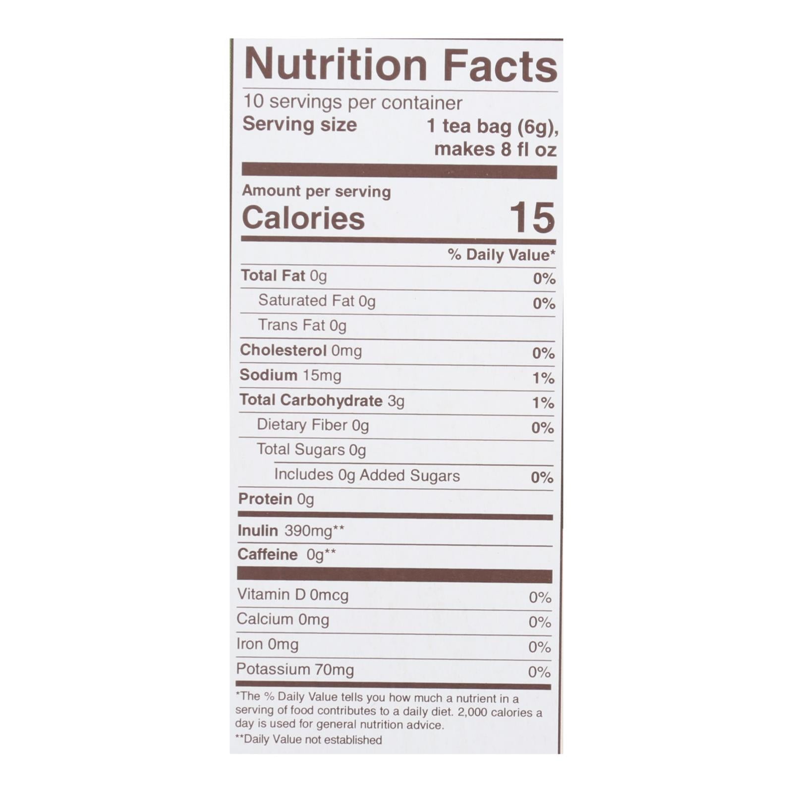 Teeccino French Roast Herbal Coffee Dark Roast - 10 Tea Bags - Case Of 6