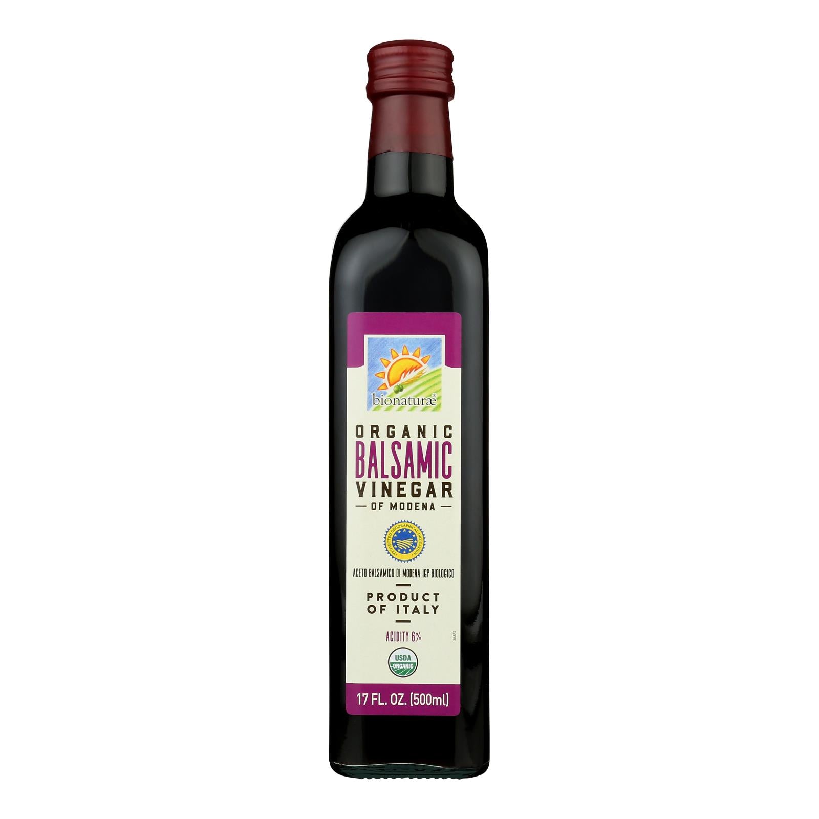 Bionaturae Organic Balsamic Vinegar Of Modena - Case Of 12 - 17 Fz