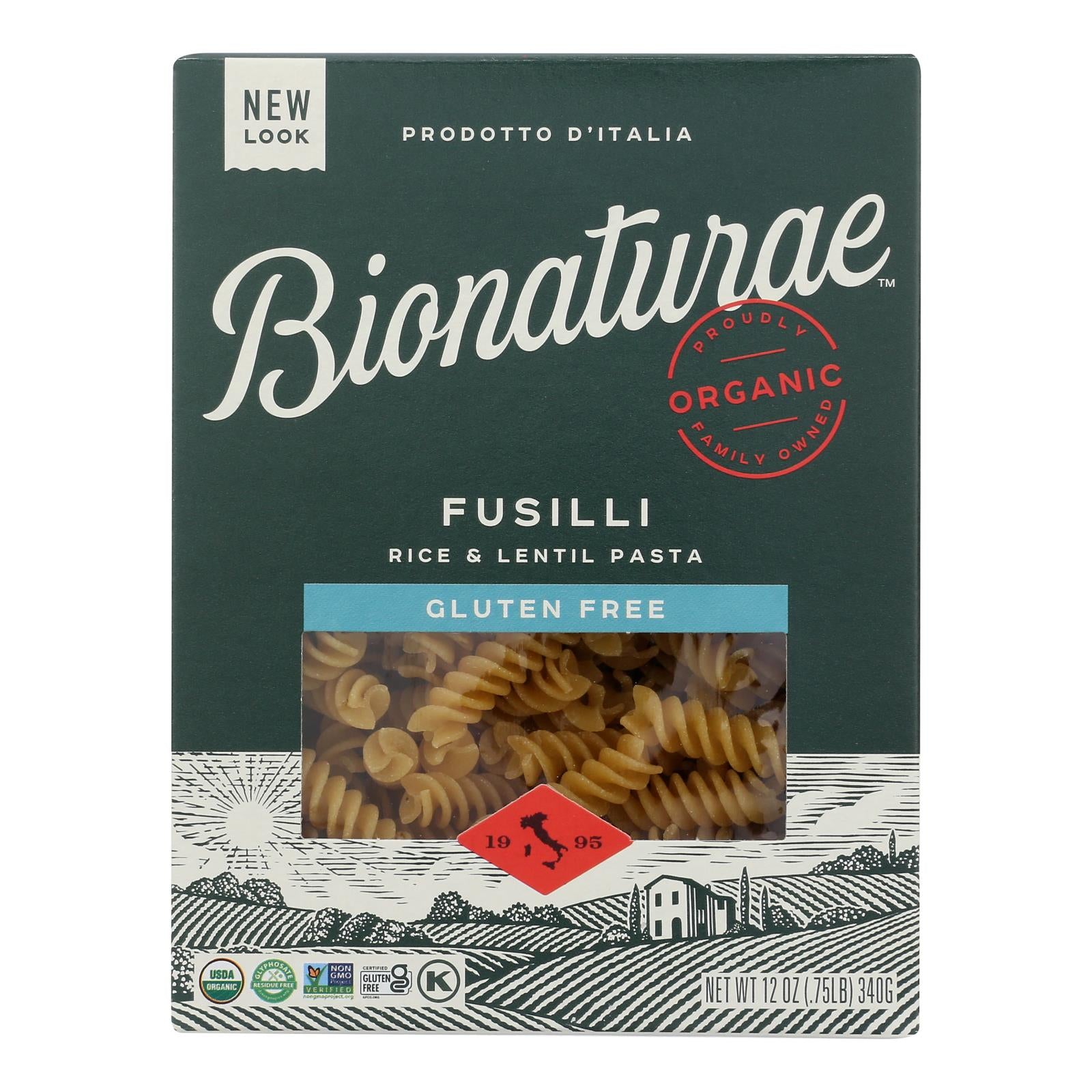 Bionaturae - Pasta Og1 Fusilli G/f - CS of 12-12 OZ