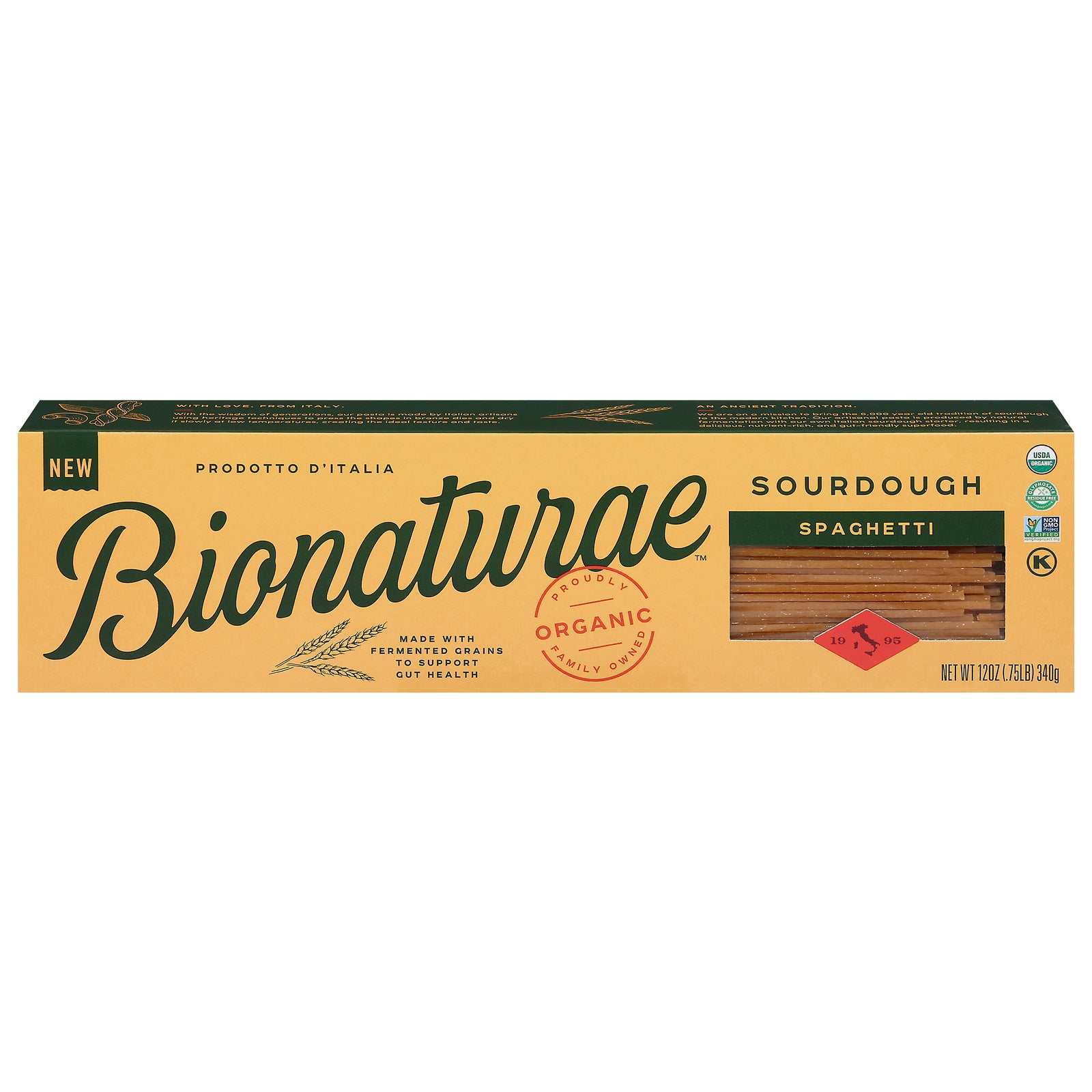 Bionaturae - Pasta Og1 Spag Sourdough - CS of 6-12 OZ