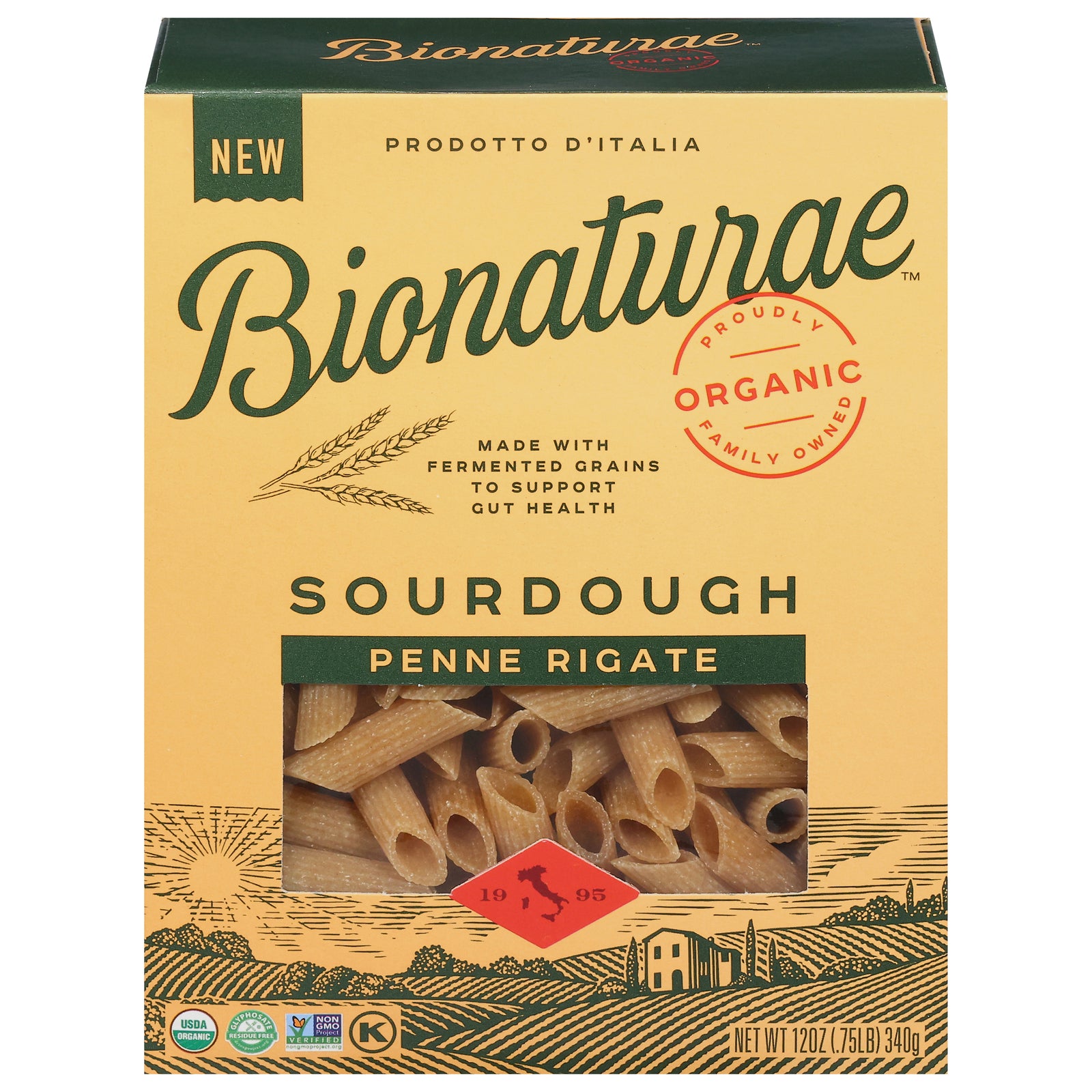 Bionaturae - Pasta Og1 Penne Rig Srdgh - CS of 6-12 OZ