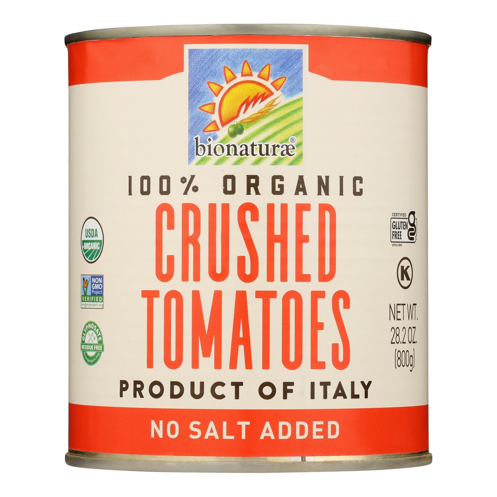 Bionaturae Tomatoes - Organic - Crushed - 28.2 Oz - Case Of 12