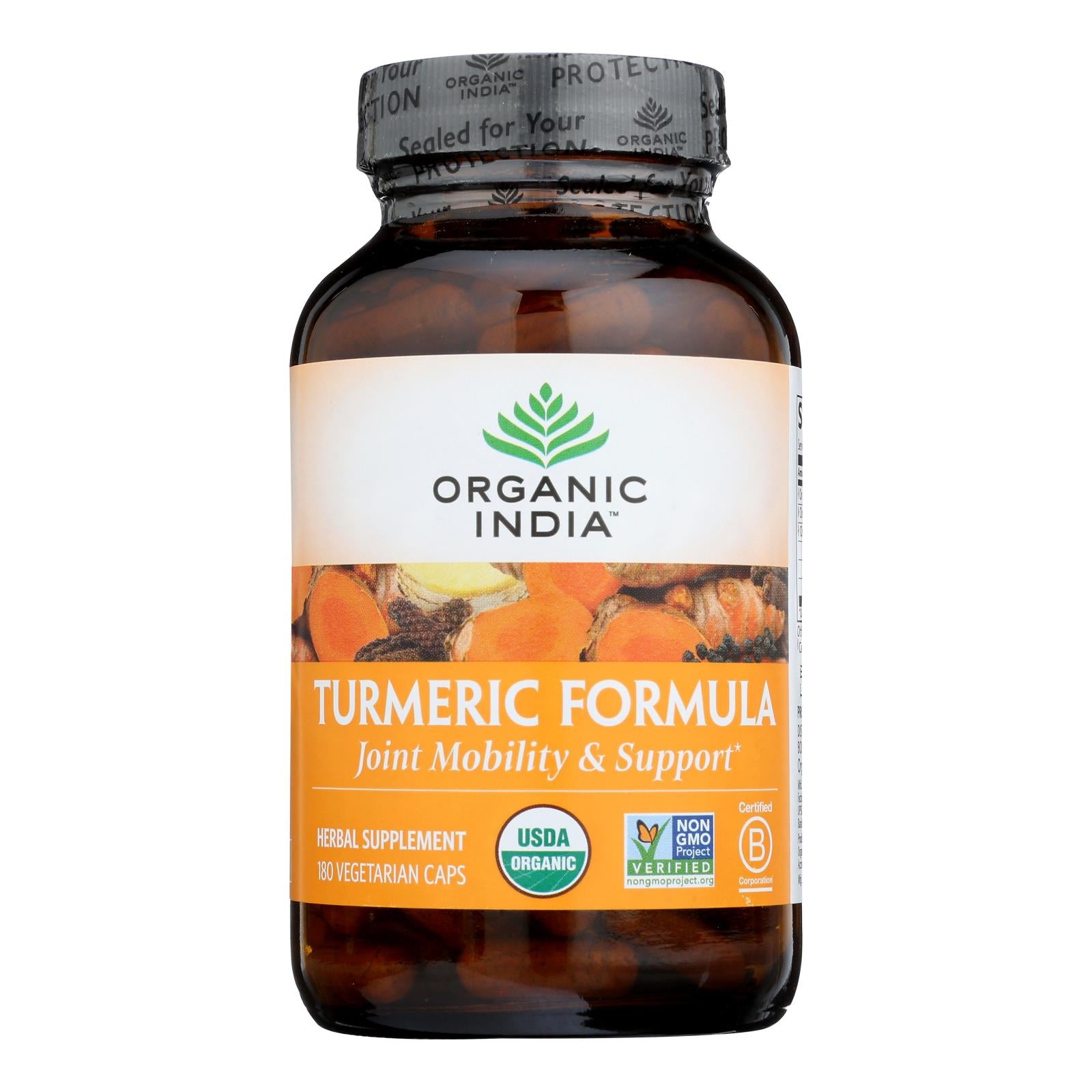 Organic India Usa Whole Herb Supplement, Tumeric - 1 Each - 180 Vcap