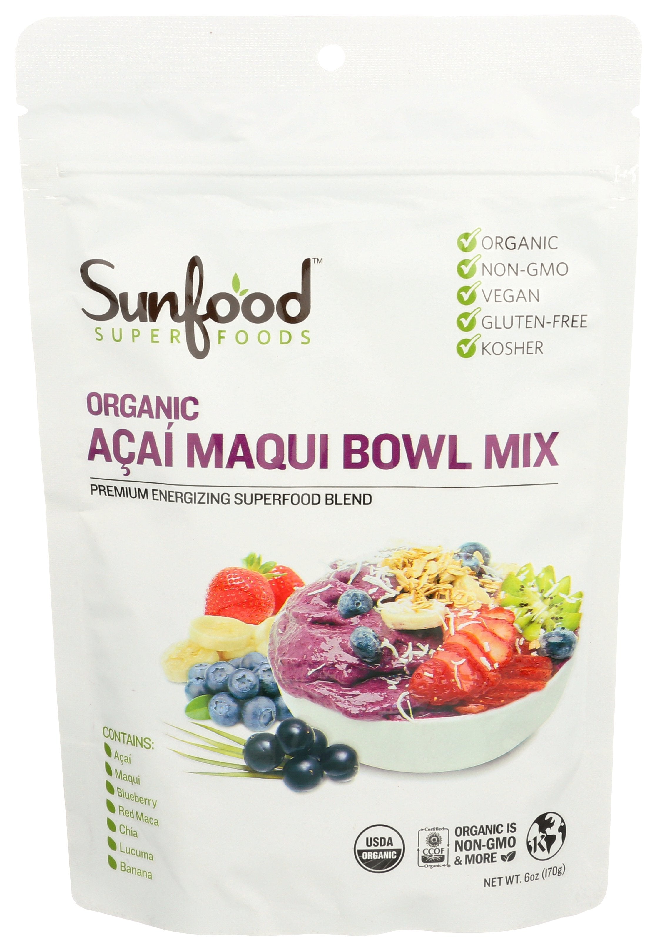 SUNFOOD SUPERFOODS BOWL ACAI MAQUI MIX ORG