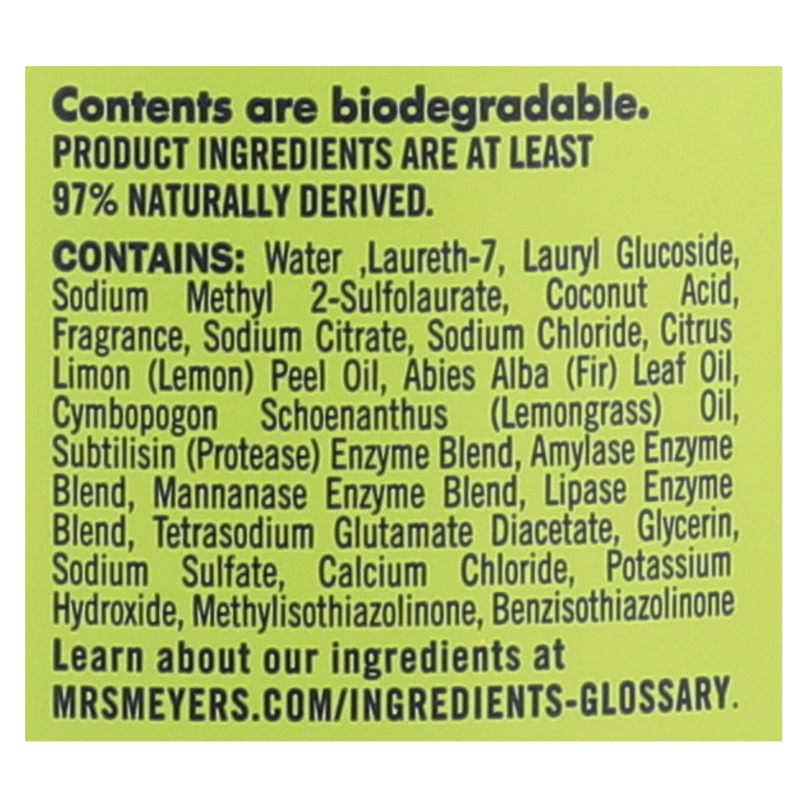 Mrs. Meyer's Clean Day - 2X Laundry Detergent - Lemon Verbana - Case of 6 - 64 oz