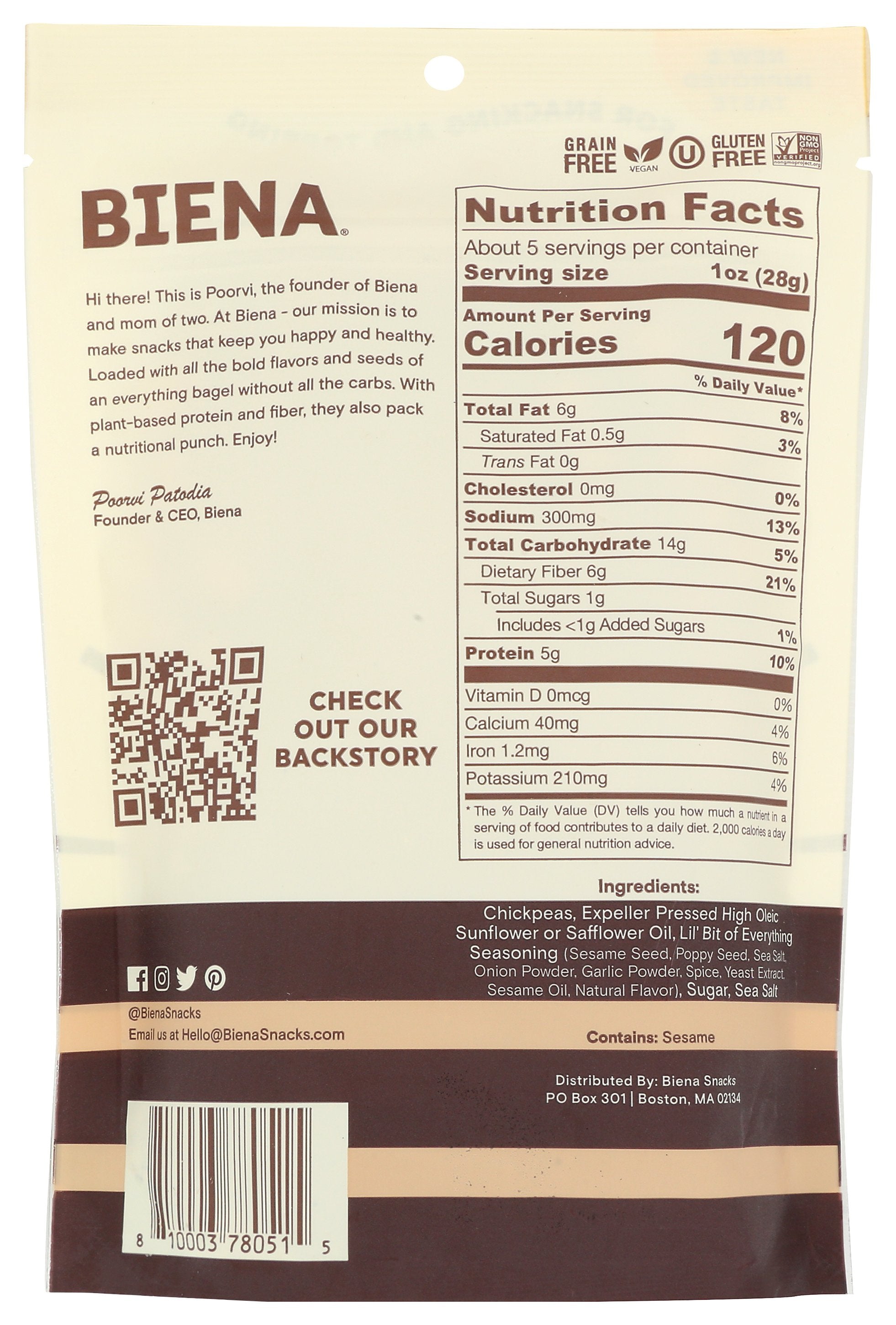 BIENA CHICKPEA LIL BIT EVRYTHIN - Case of 8