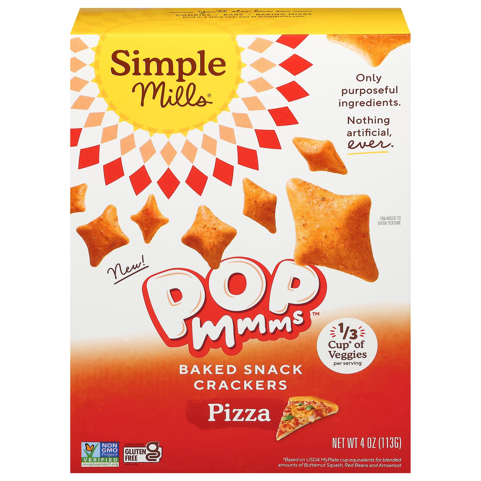 Simple Mills - Crkr Bkd Snk Pza Pop Mmms - CS of 6-4 OZ