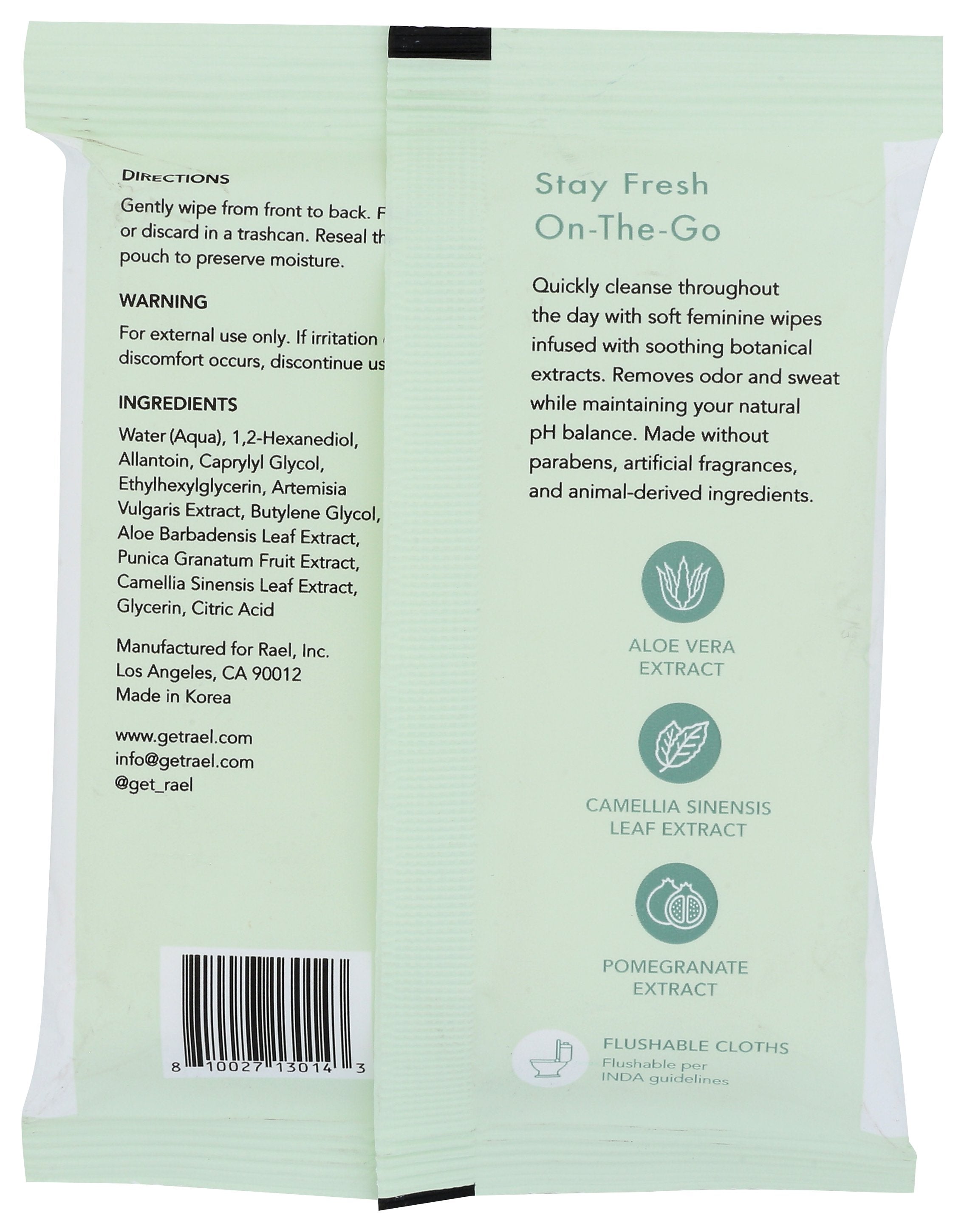 RAEL WIPES FEMININE CLEANSING