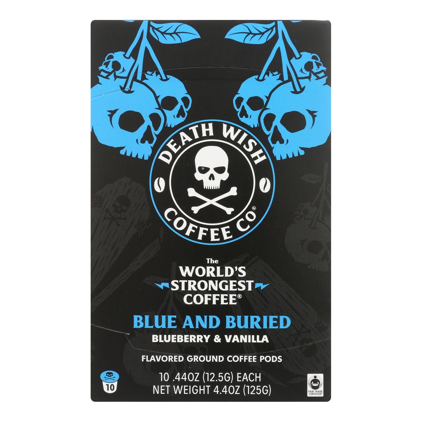 Death Wish Coffee - Coffee Blue & Buried Single Serve - Case of 6-10 Count