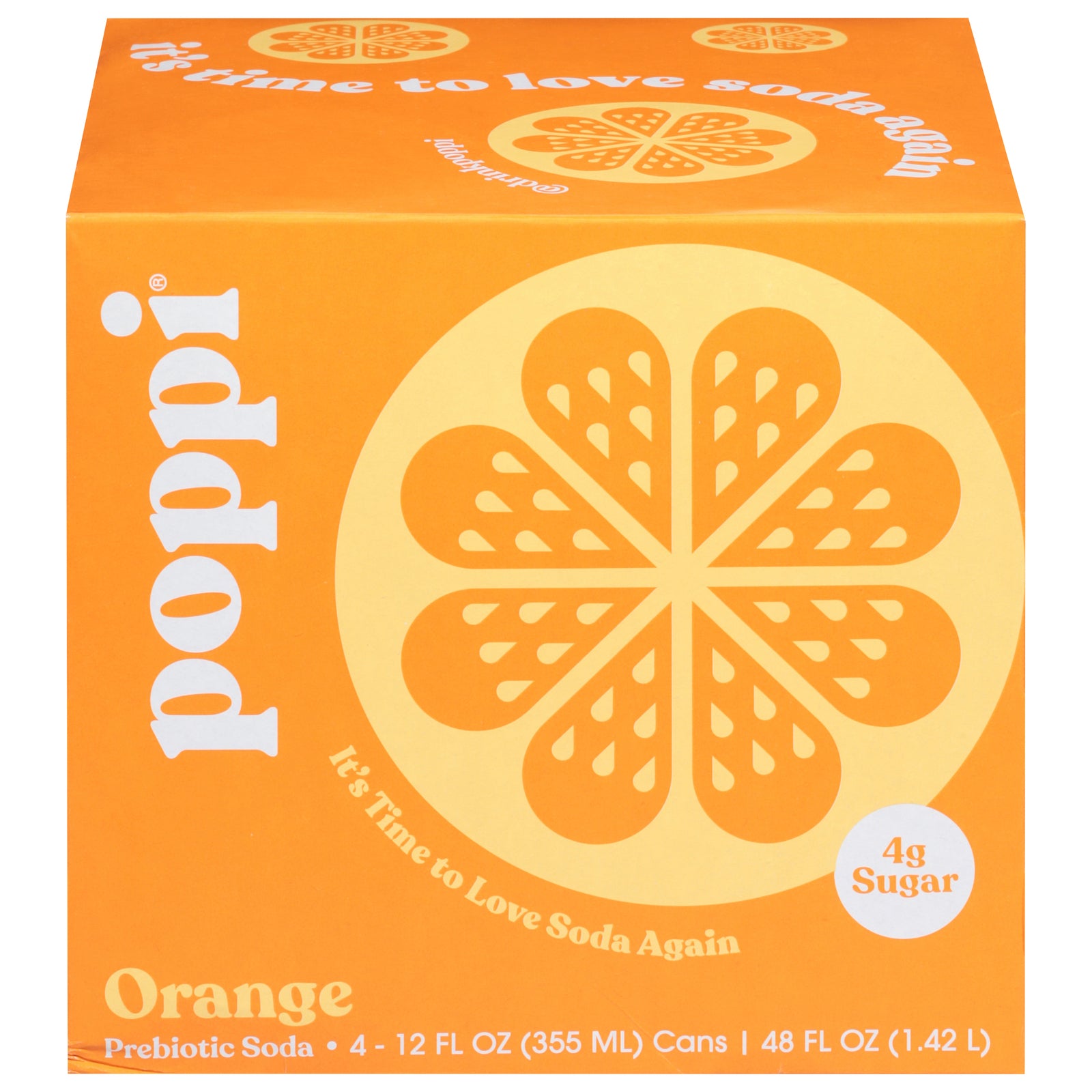 Poppi - Prebio Soda Orange 4pk - CS of 6-4/12 FZ