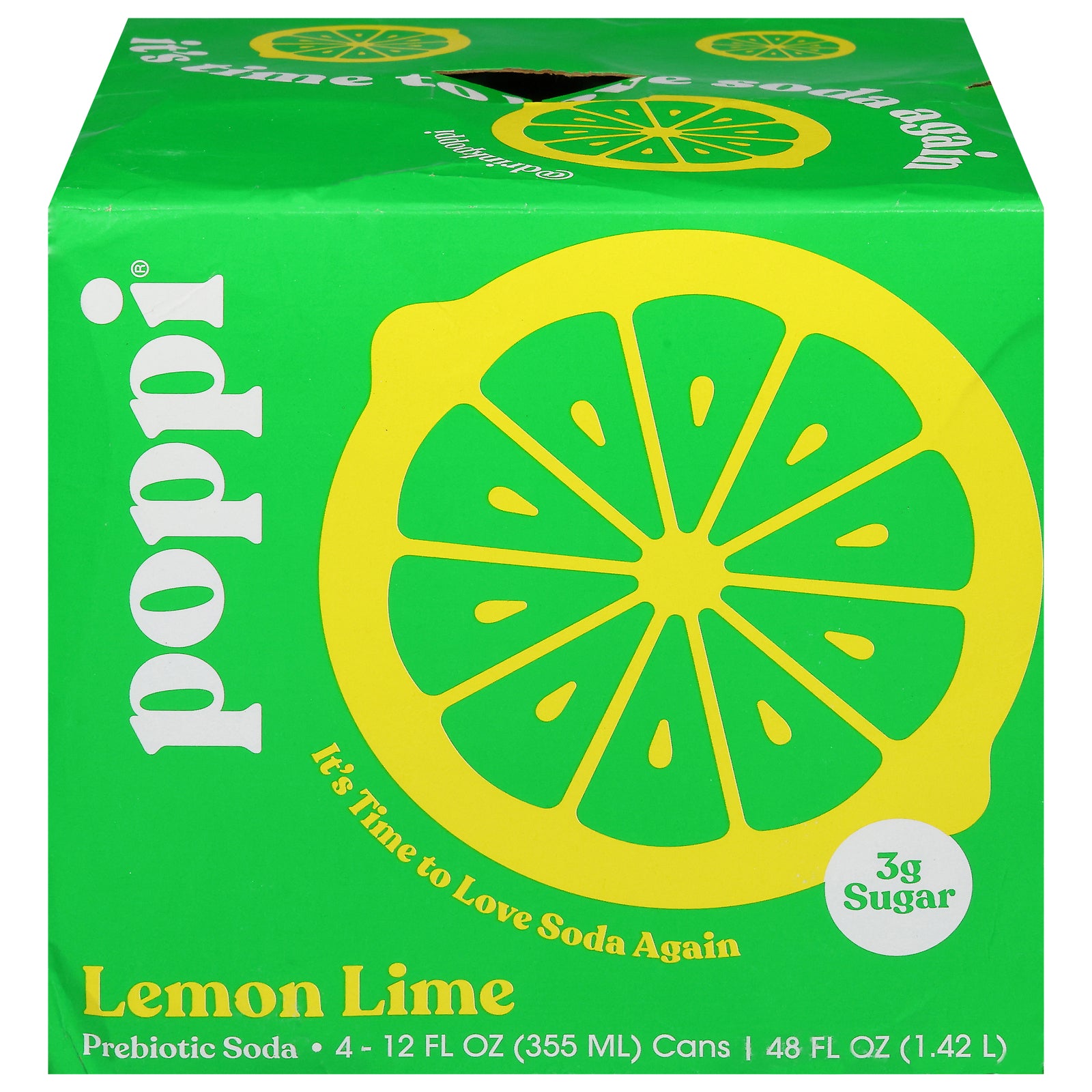 Poppi - Prebio Soda Lem Lime 4pk - CS of 6-4/12 FZ