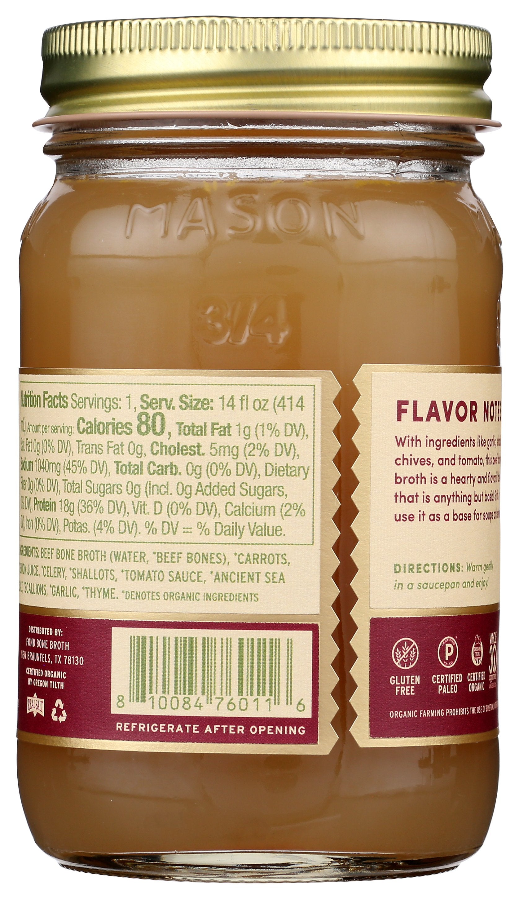 FOND BONE BROTH BROTH BF BONE GRLC ORG - Case of 4
