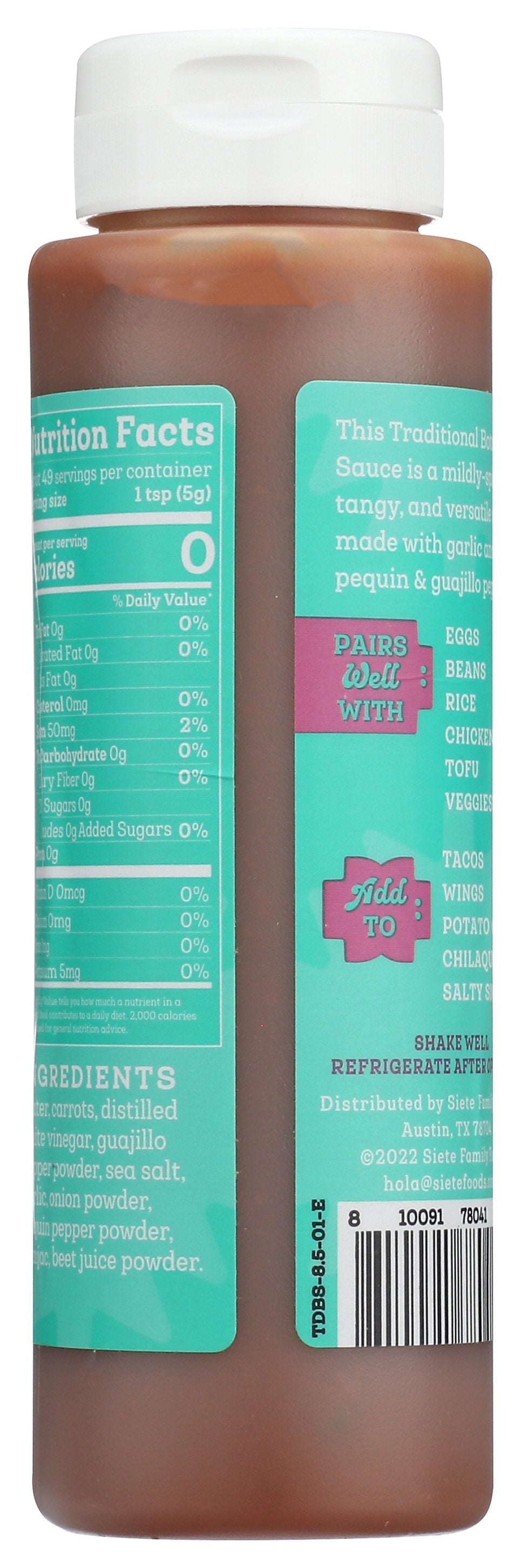 SIETE SAUCE BOTANA TRADITIONAL - Case of 8