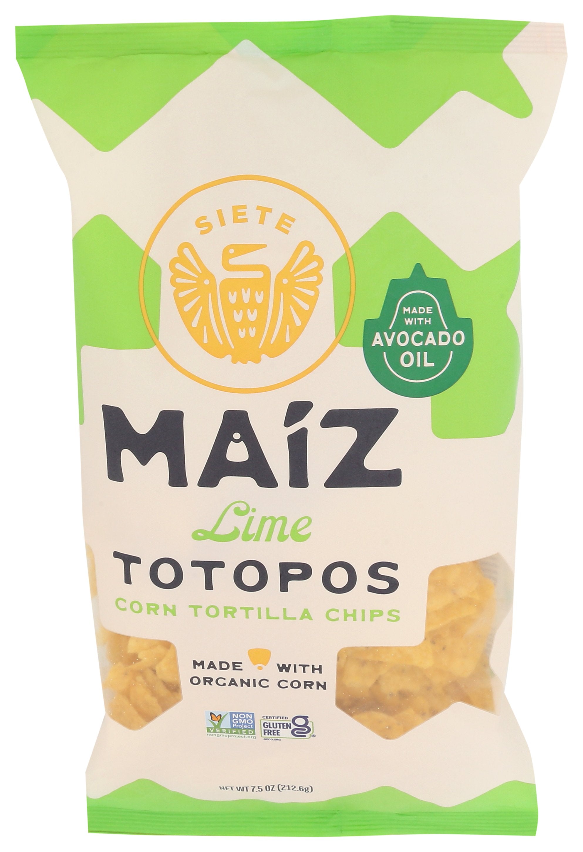 SIETE CHIPS TRTLA MAIZ LIME - Case of 6