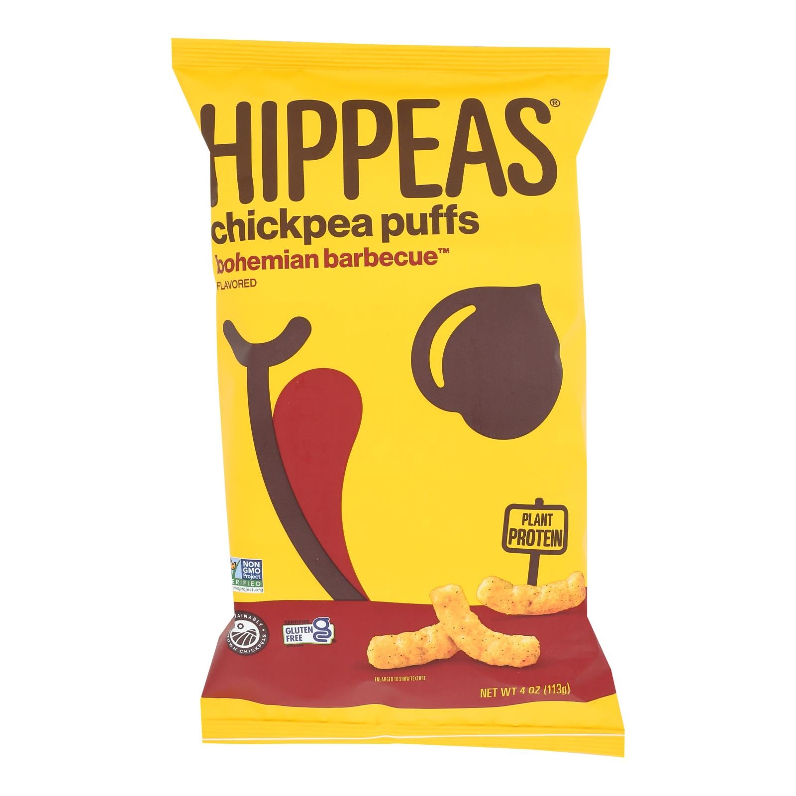 Hippeas - Chickpea Puff Bohemian Barbecue - Case of 12-4 Ounce