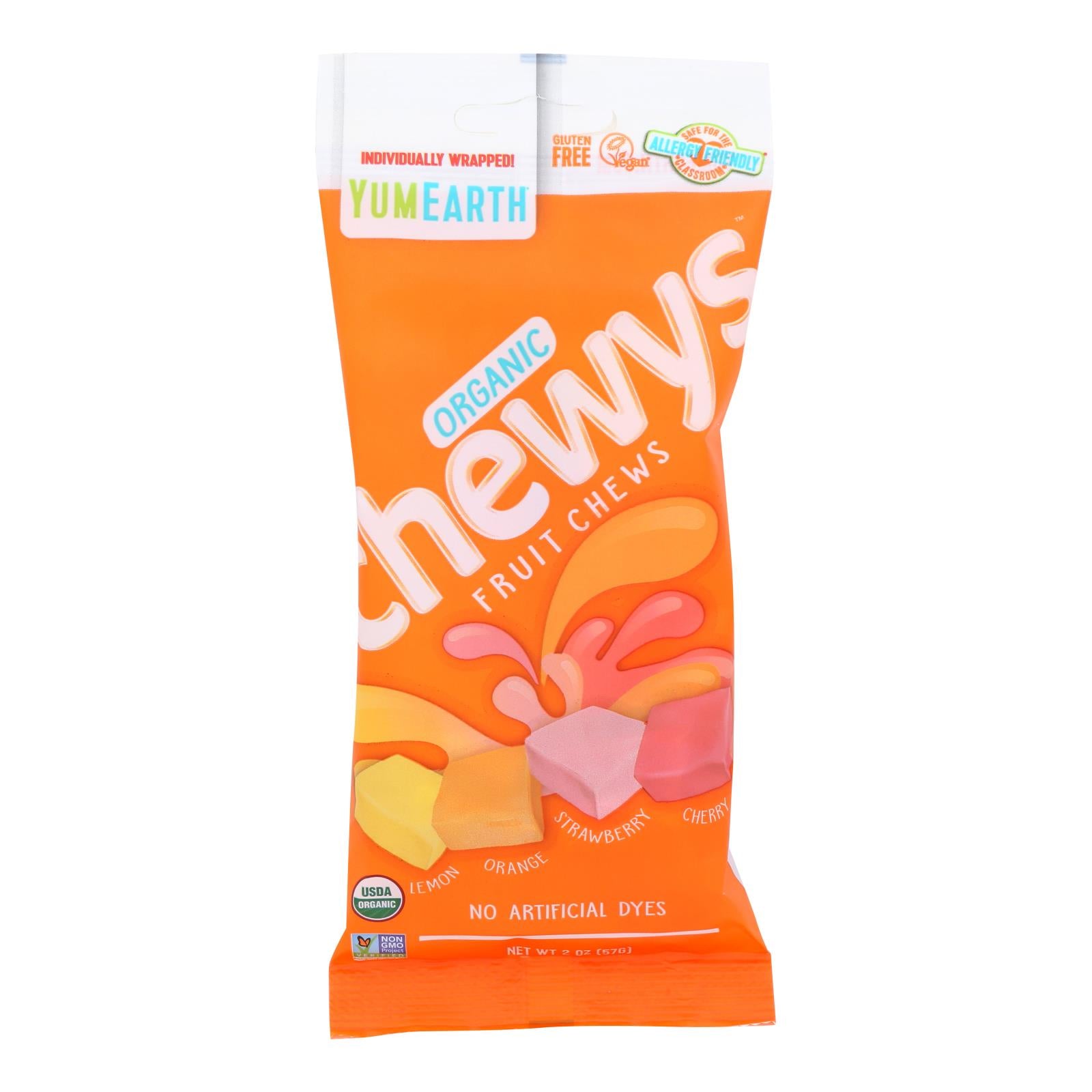 Yumearth - Chewys Fruit Chews - Case of 12-2 OZ