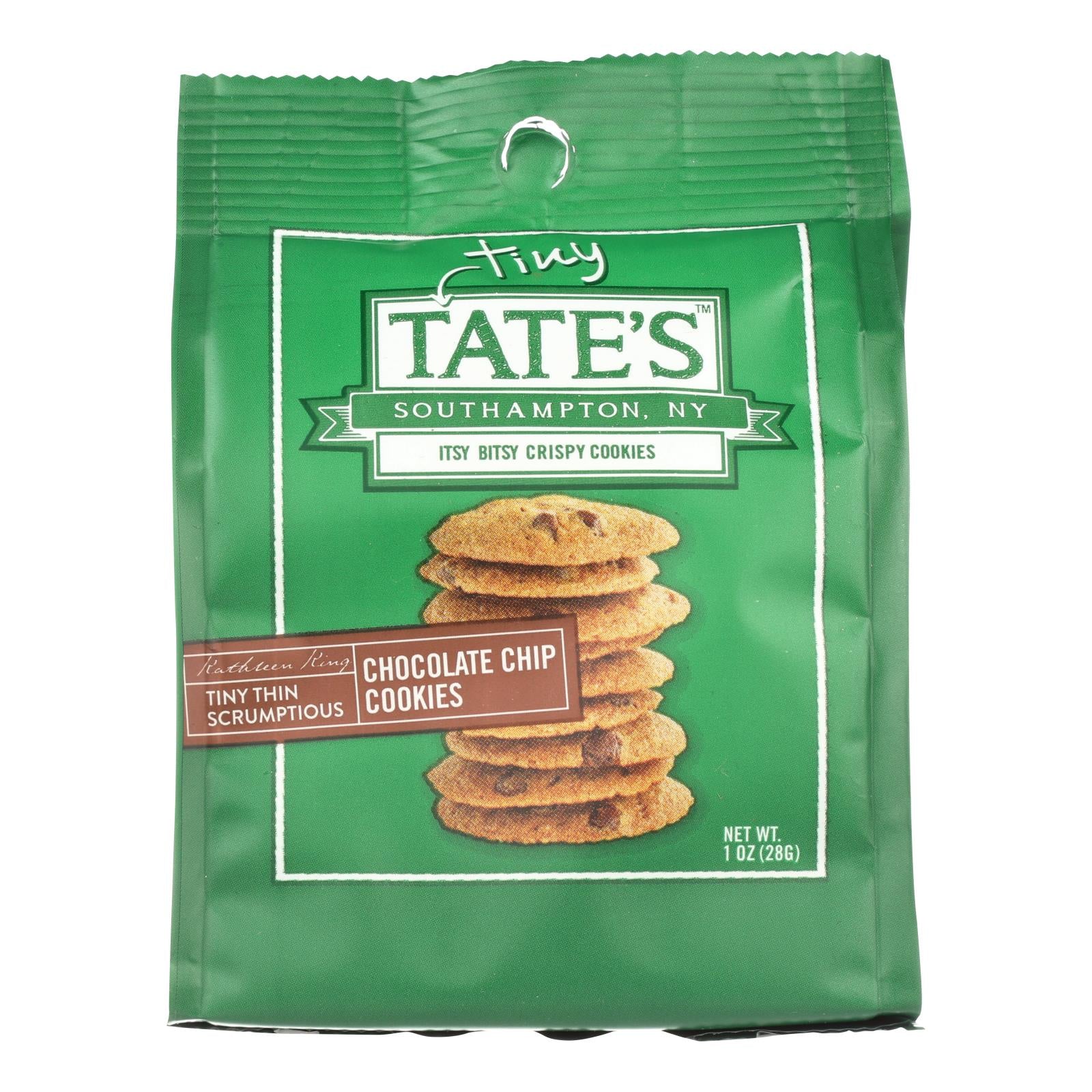 Tate's Bake Shop Itsy Bitsy Crispy Chocolate Chip Cookies - Case Of 12 - 1 Oz