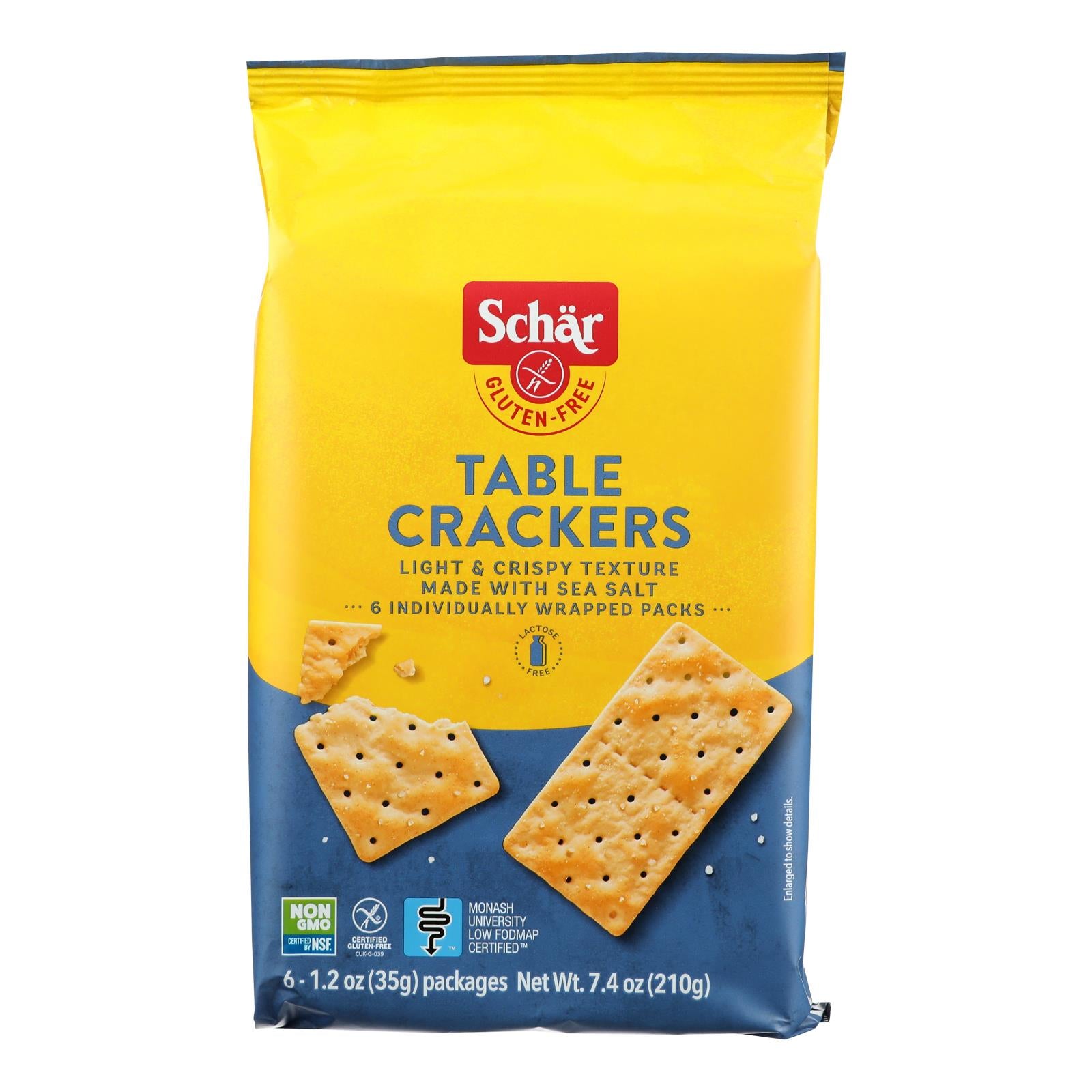 Schär Gluten Free Table Crackers - Case Of 5 - 7.4 Oz
