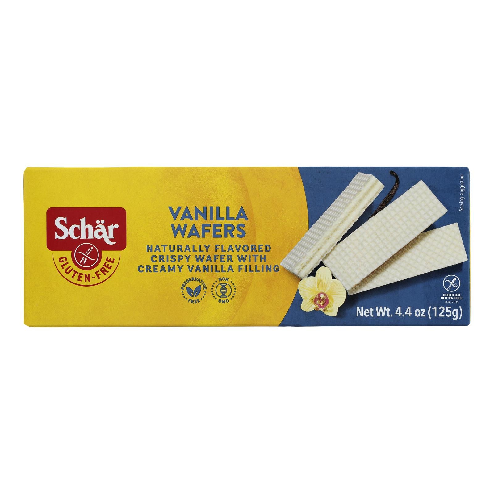 Schar Vanilla Wafers Gluten Free - Case of 12 - 4.4 oz.
