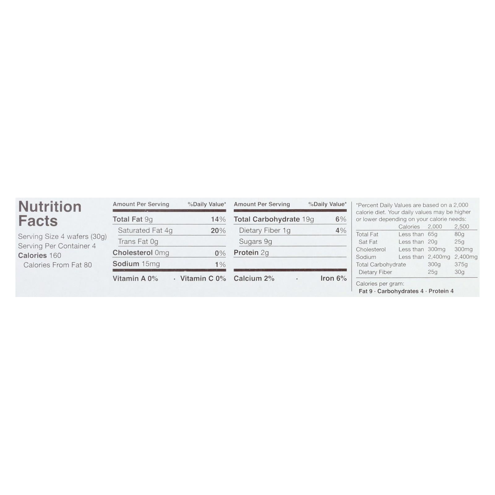 Schar Cocoa Wafers - Case of 12 - 4.4 oz.