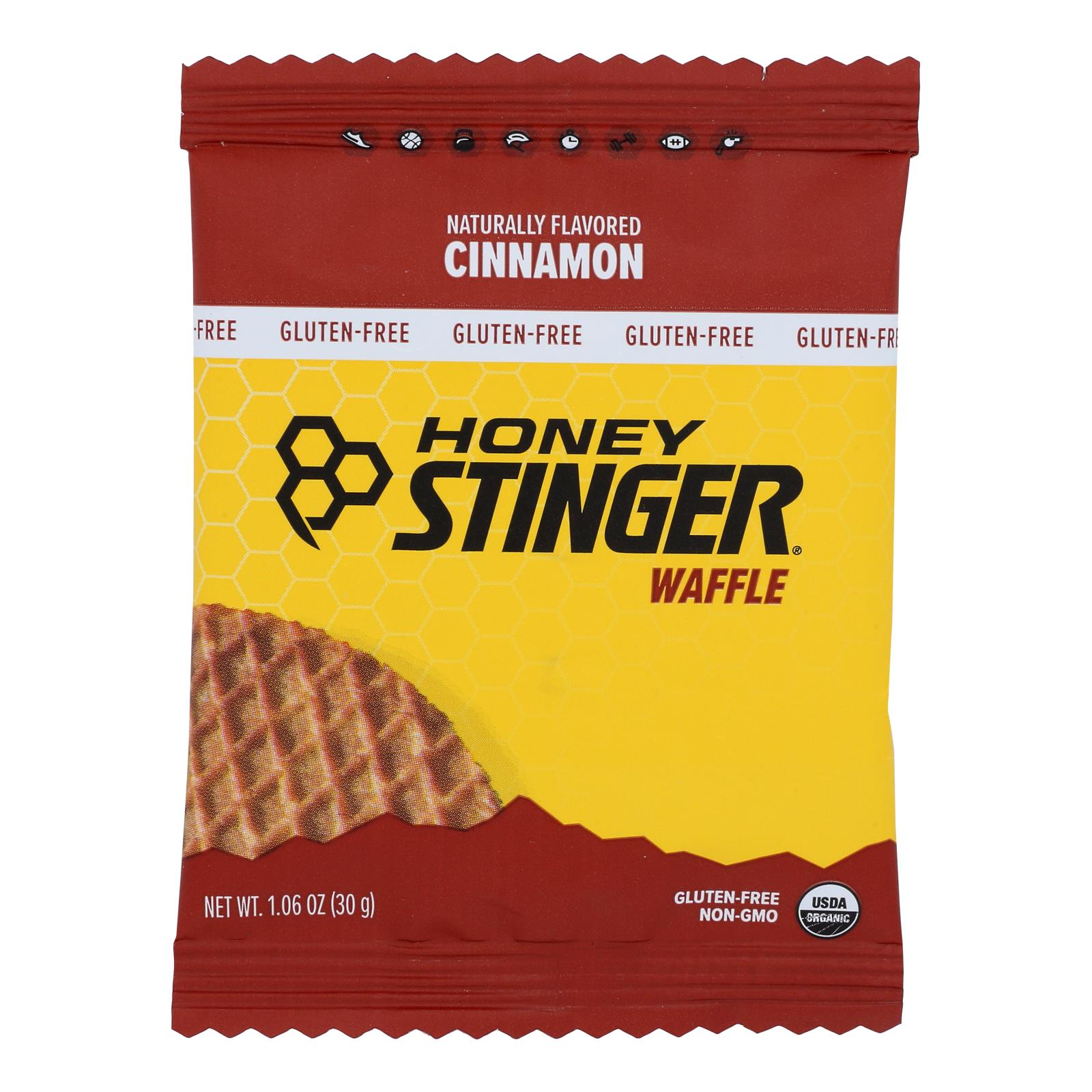 Honey Stinger - Stinger Waffle Organic Cinnamon Gluten Free - Case of 12-1.06 OZ