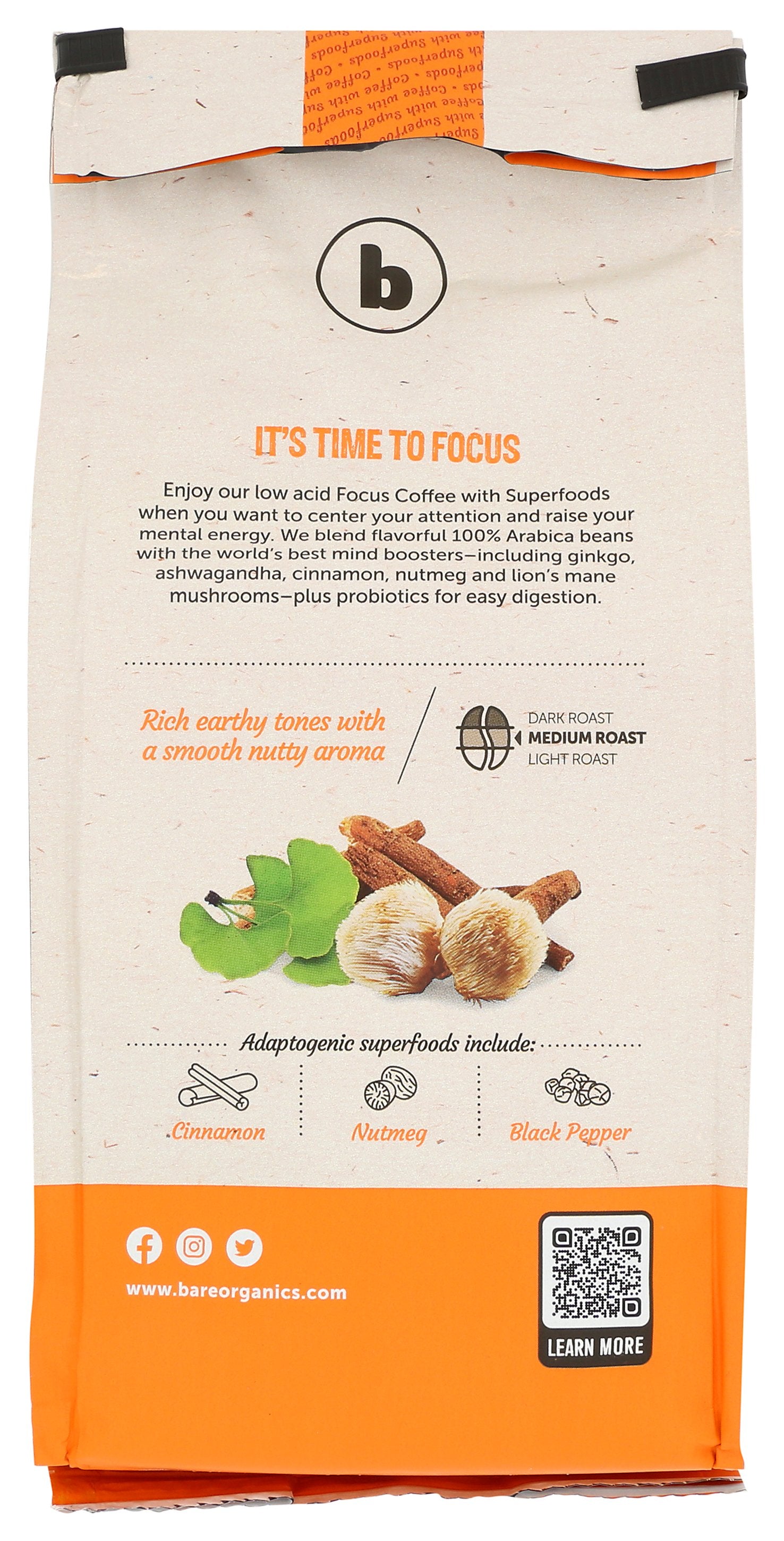 BAREORGANICS COFFEE GROUND FOCUS BLND - Case of 6