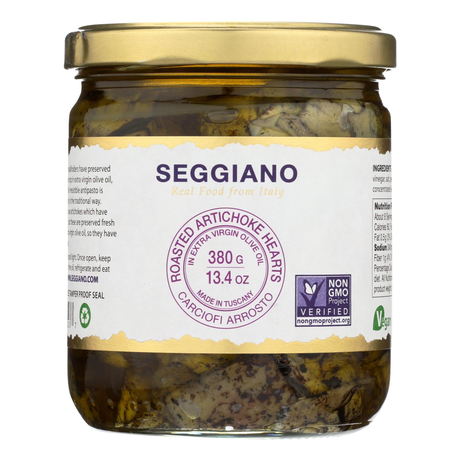 Seggiano Carciofi Arrosto Roasted Artichoke Hearts - Case of 6 - 13.4 OZ