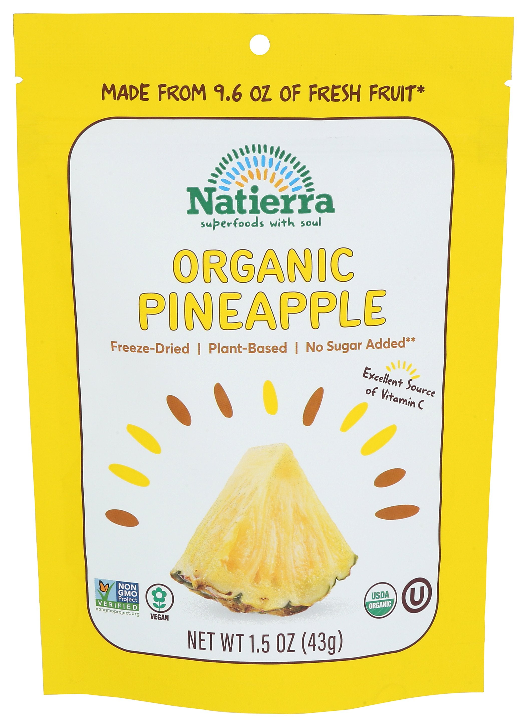 NATIERRA PINEAPPLE FRZ DRD RAW
