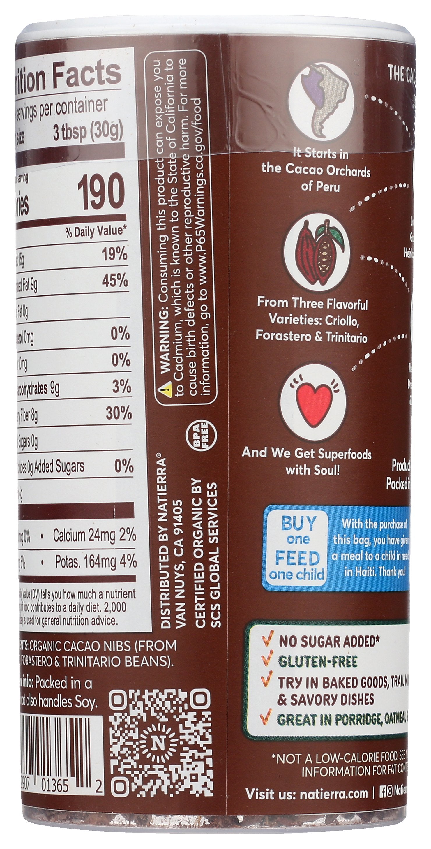 NATIERRA NIB CACAO SHAKER - Case of 12