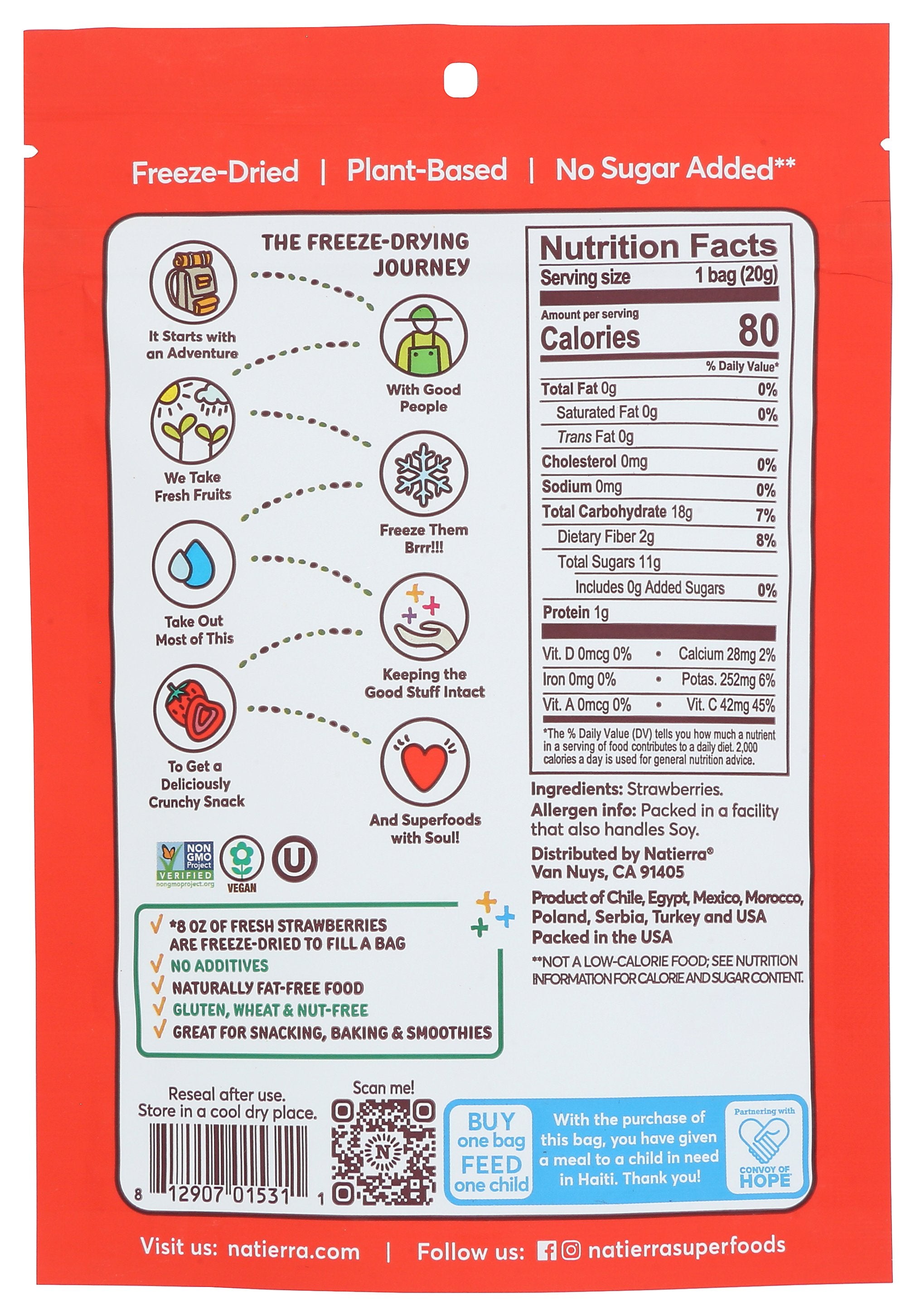 NATIERRA STRAWBERRY FRZE DRIED PRM - Case of 8