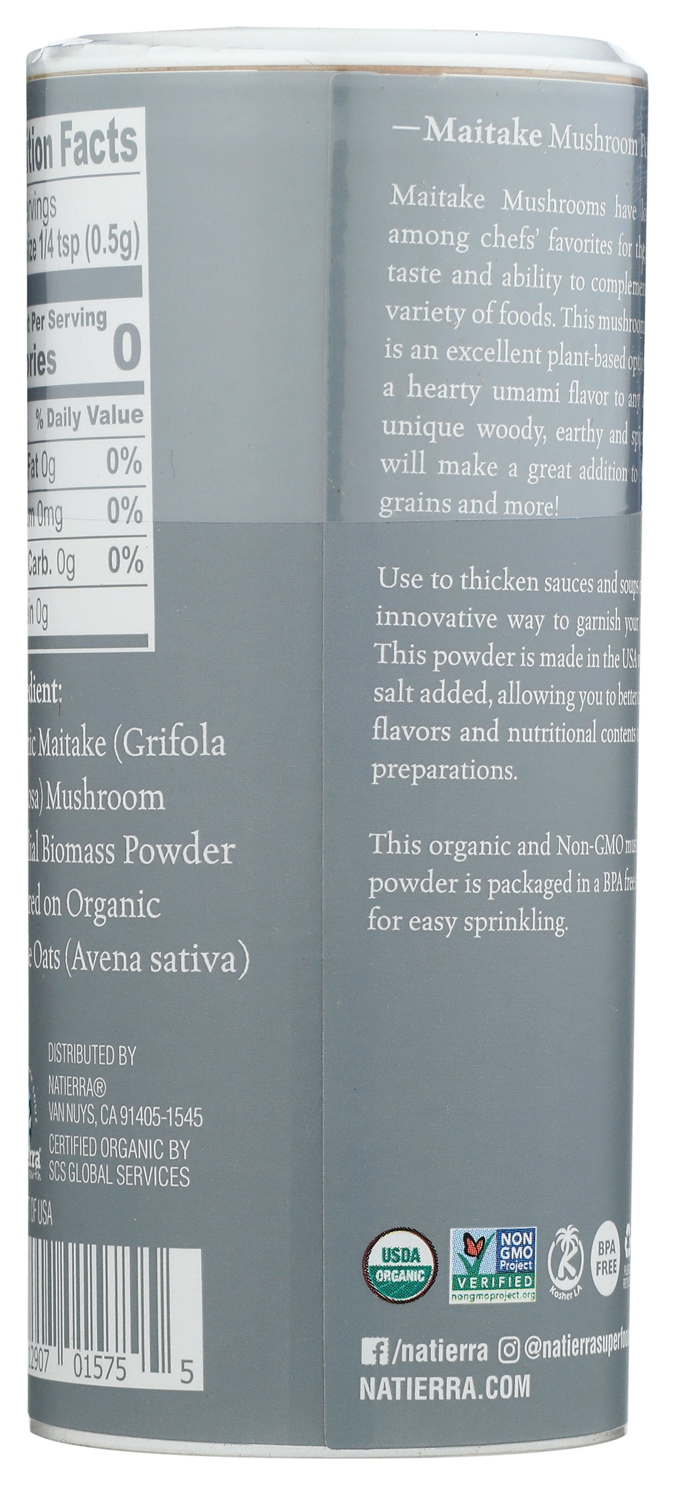 NATIERRA POWDER MAITAKE MSHRM ORG - Case of 6