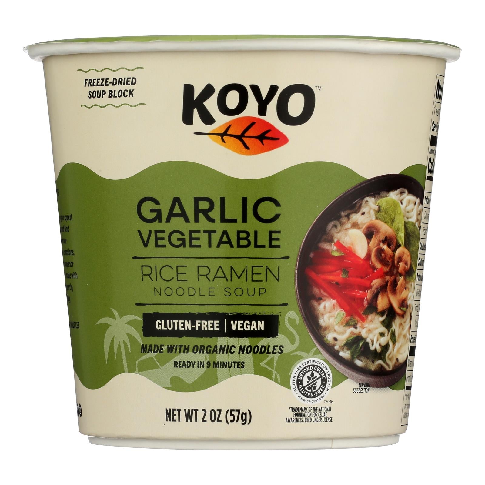 Koyo - Ramen Gar Vegetable - Case Of 6-2 Oz