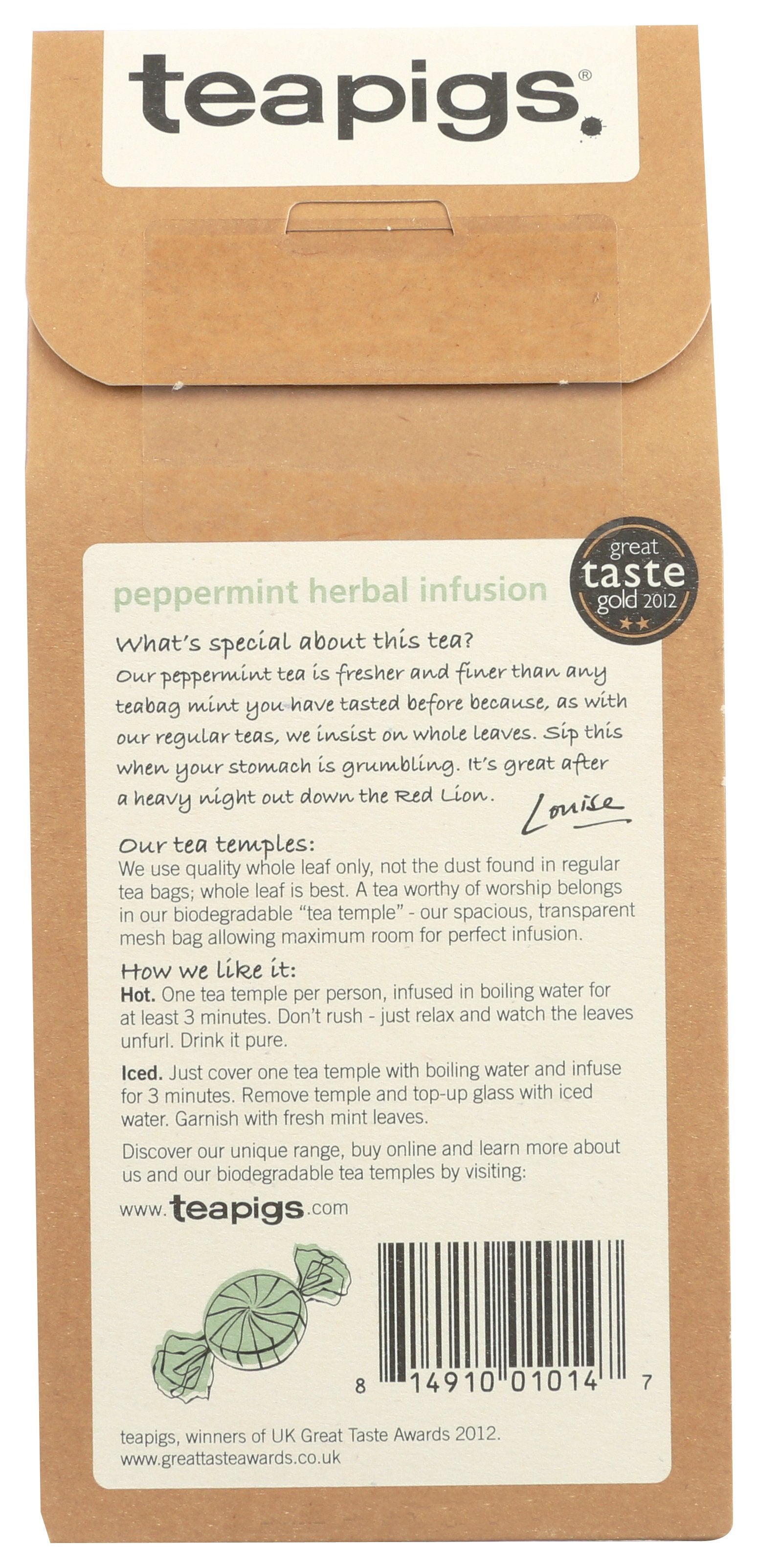 TEAPIGS TEA PEPPRMNT LEAVES - Case of 6