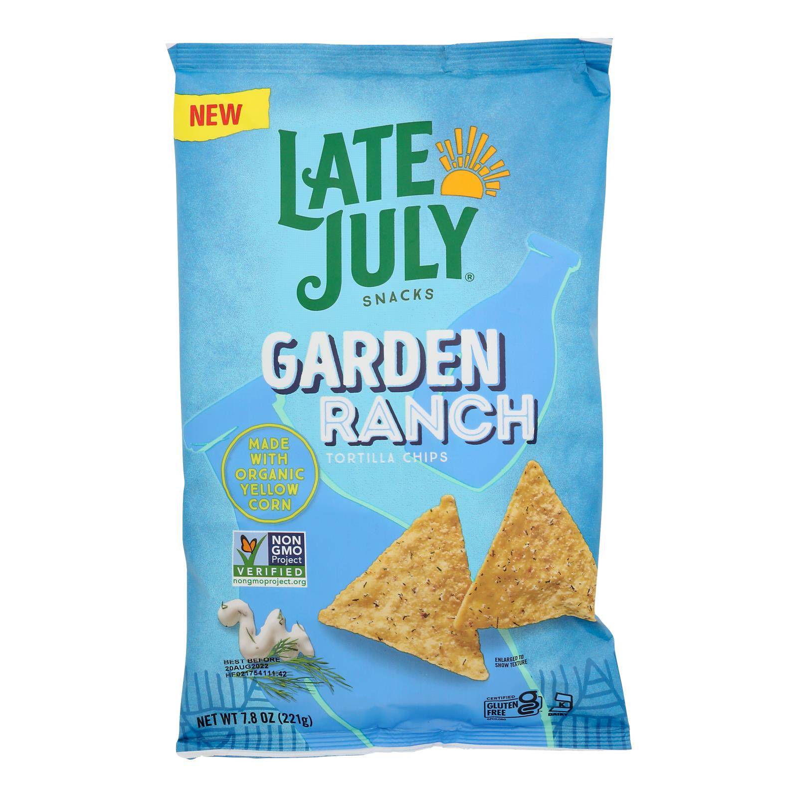 Late July Snacks - Tort Chips Grdn Ranch - Case Of 12-7.8 Oz