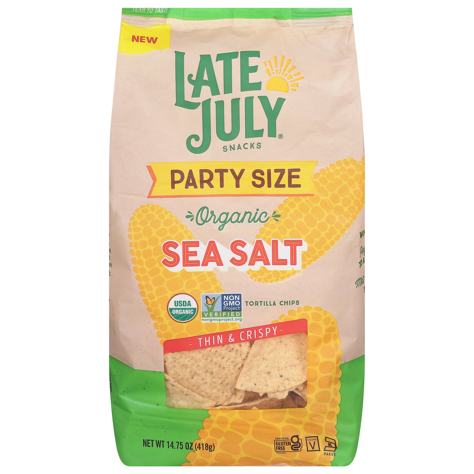Late July Snacks - Tort Chips Og2 Sea Salt - CS of 9-14.75 OZ