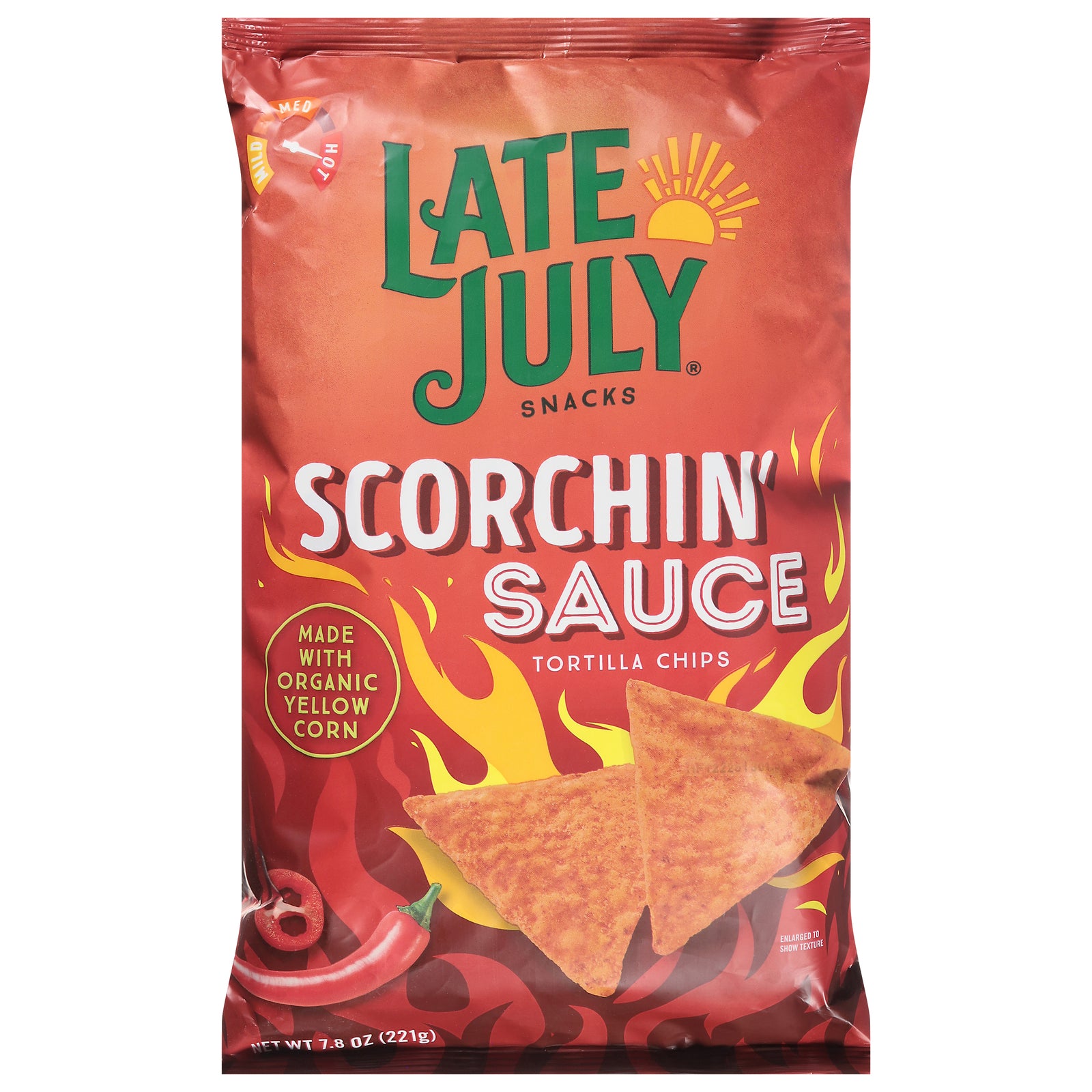 Late July Snacks - Tort Chip Scorchin Sce - CS of 12-7.8 OZ